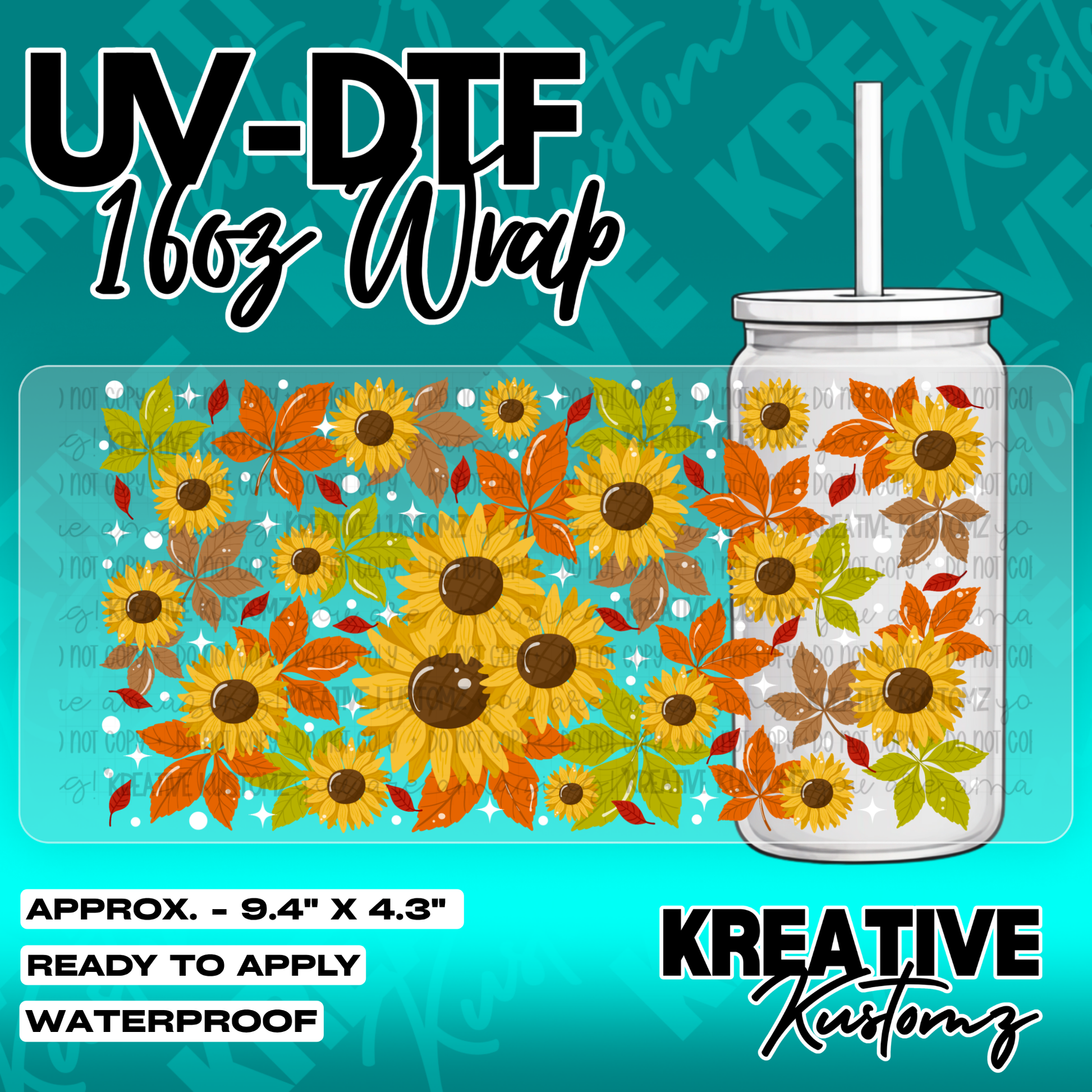 5442 | UV DTF Cup Wrap for 16oz Libbey Glass