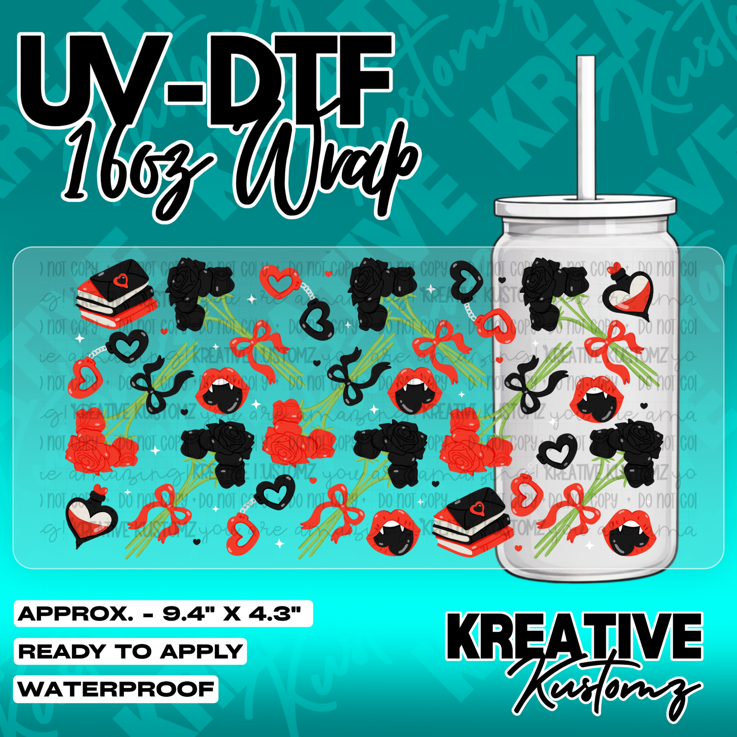 5443 | UV DTF Cup Wrap for 16oz Libbey Glass
