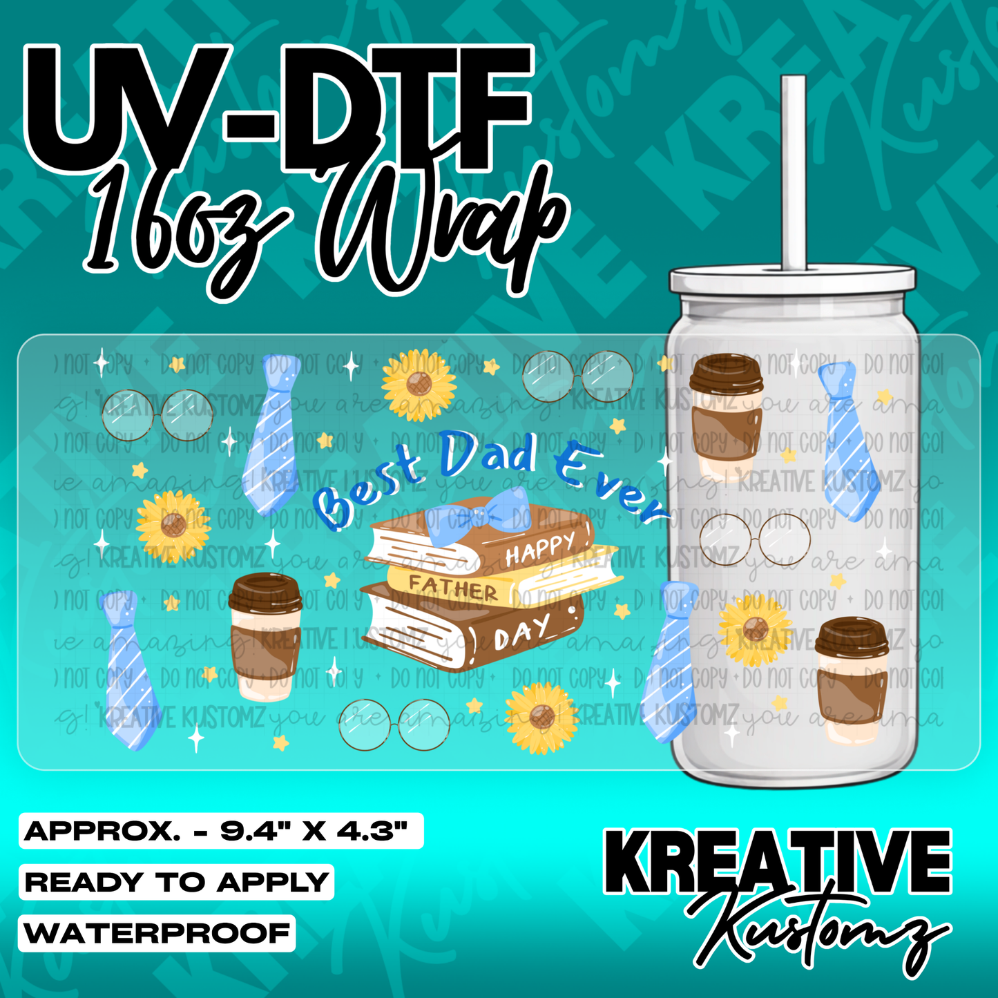 5446 | UV DTF Cup Wrap for 16oz Libbey Glass