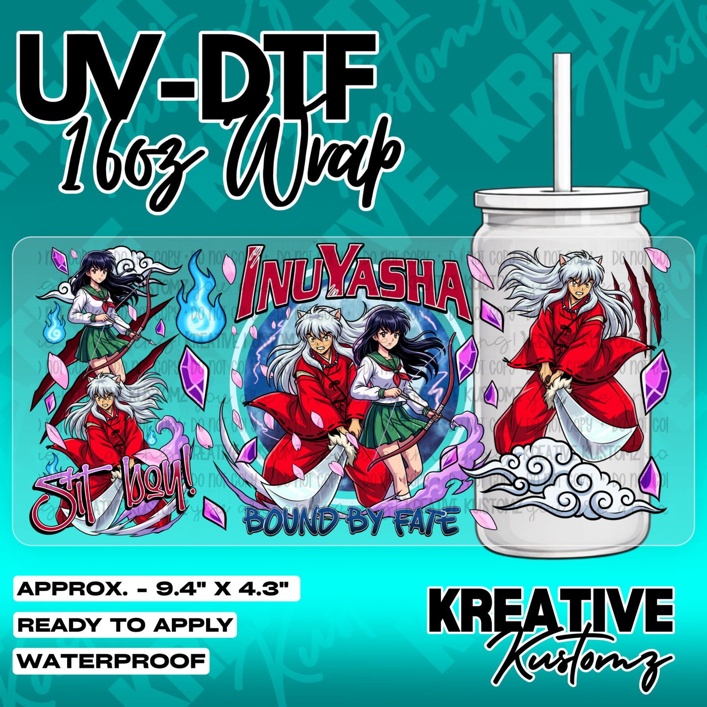 5448 | UV DTF Cup Wrap for 16oz Libbey Glass