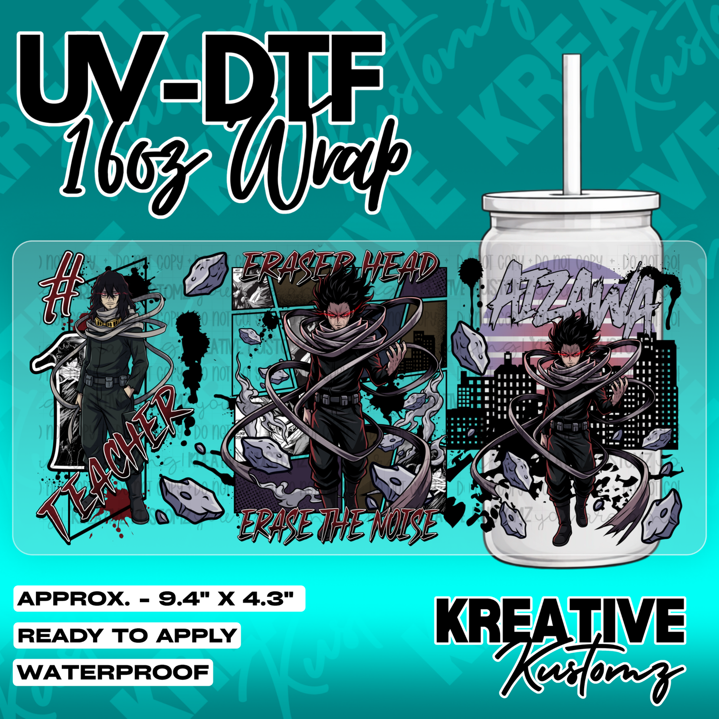 5452 | UV DTF Cup Wrap for 16oz Libbey Glass