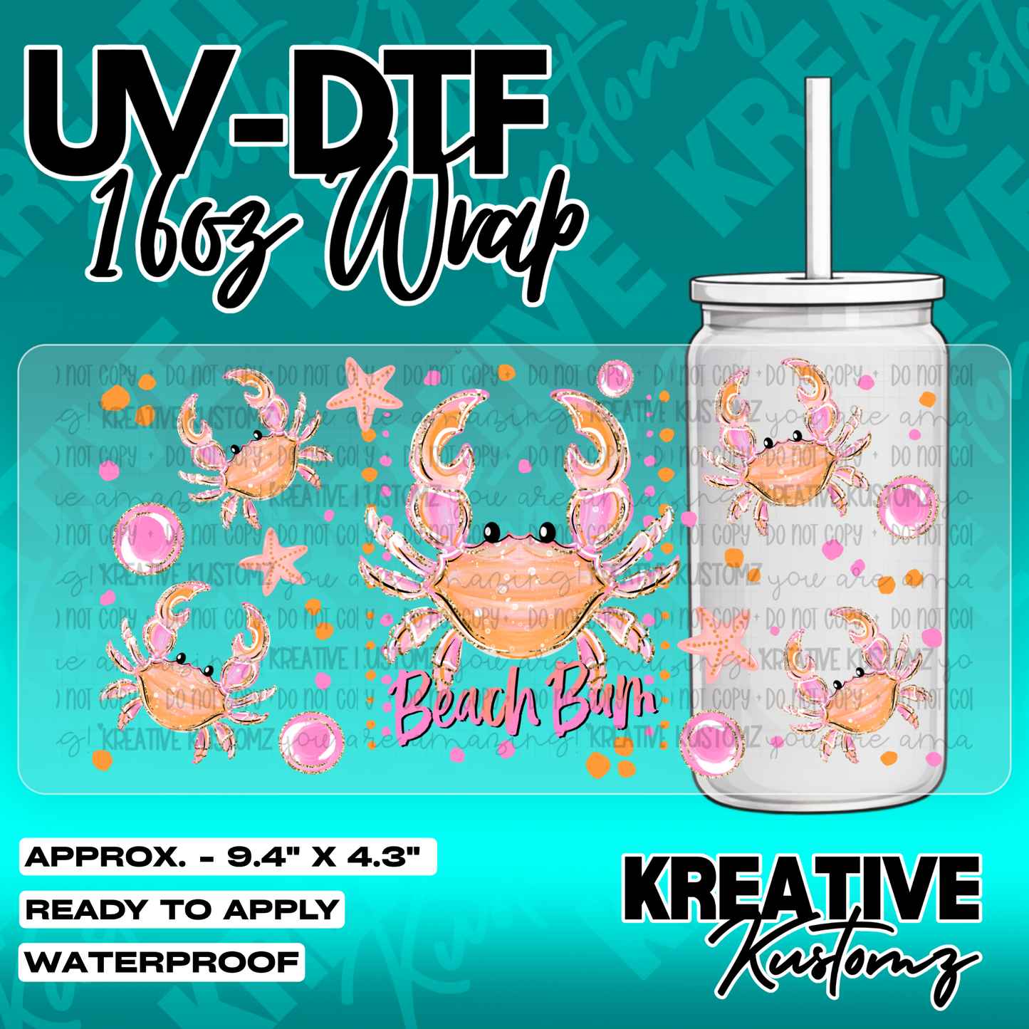 5456 | UV DTF Cup Wrap for 16oz Libbey Glass