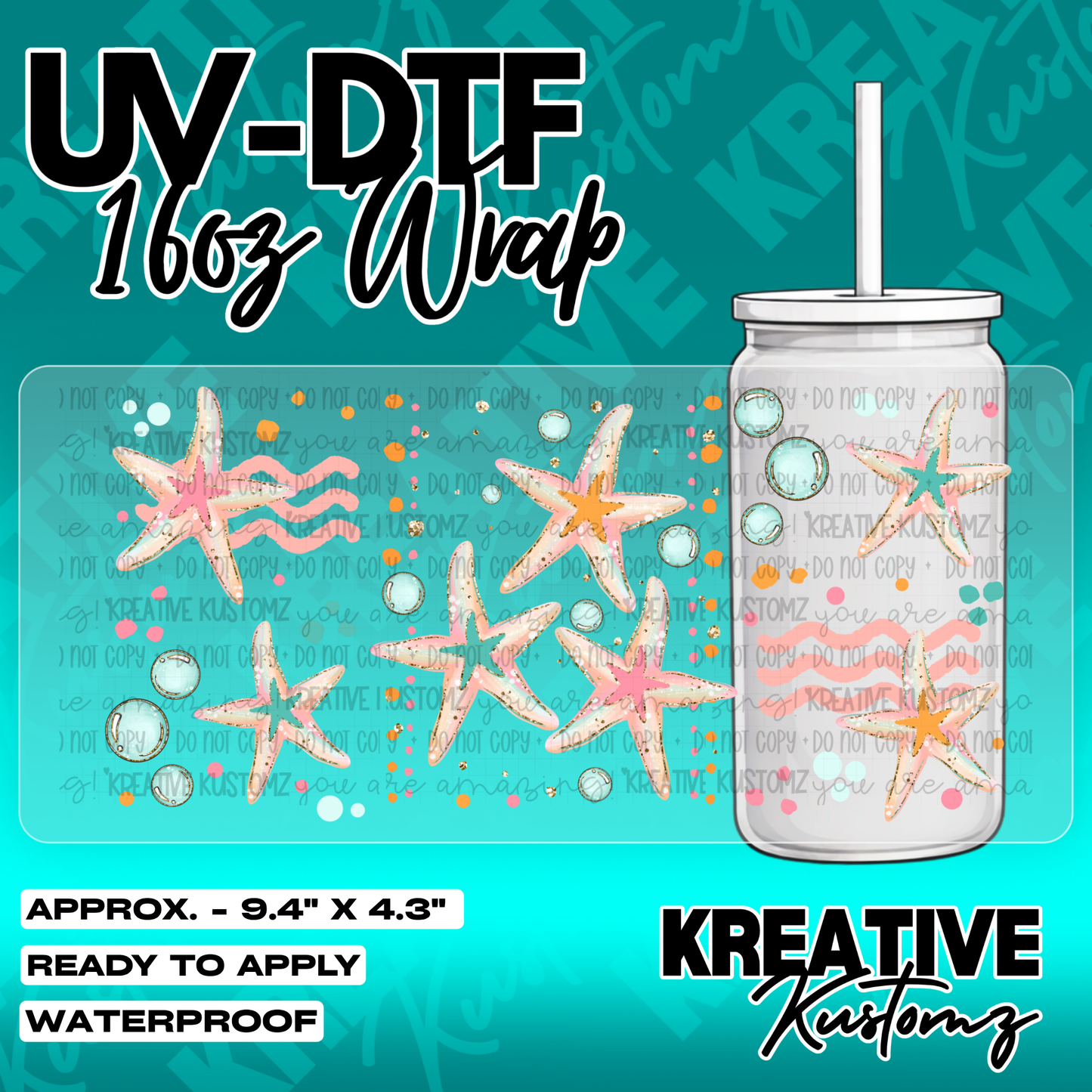 5457 | UV DTF Cup Wrap for 16oz Libbey Glass