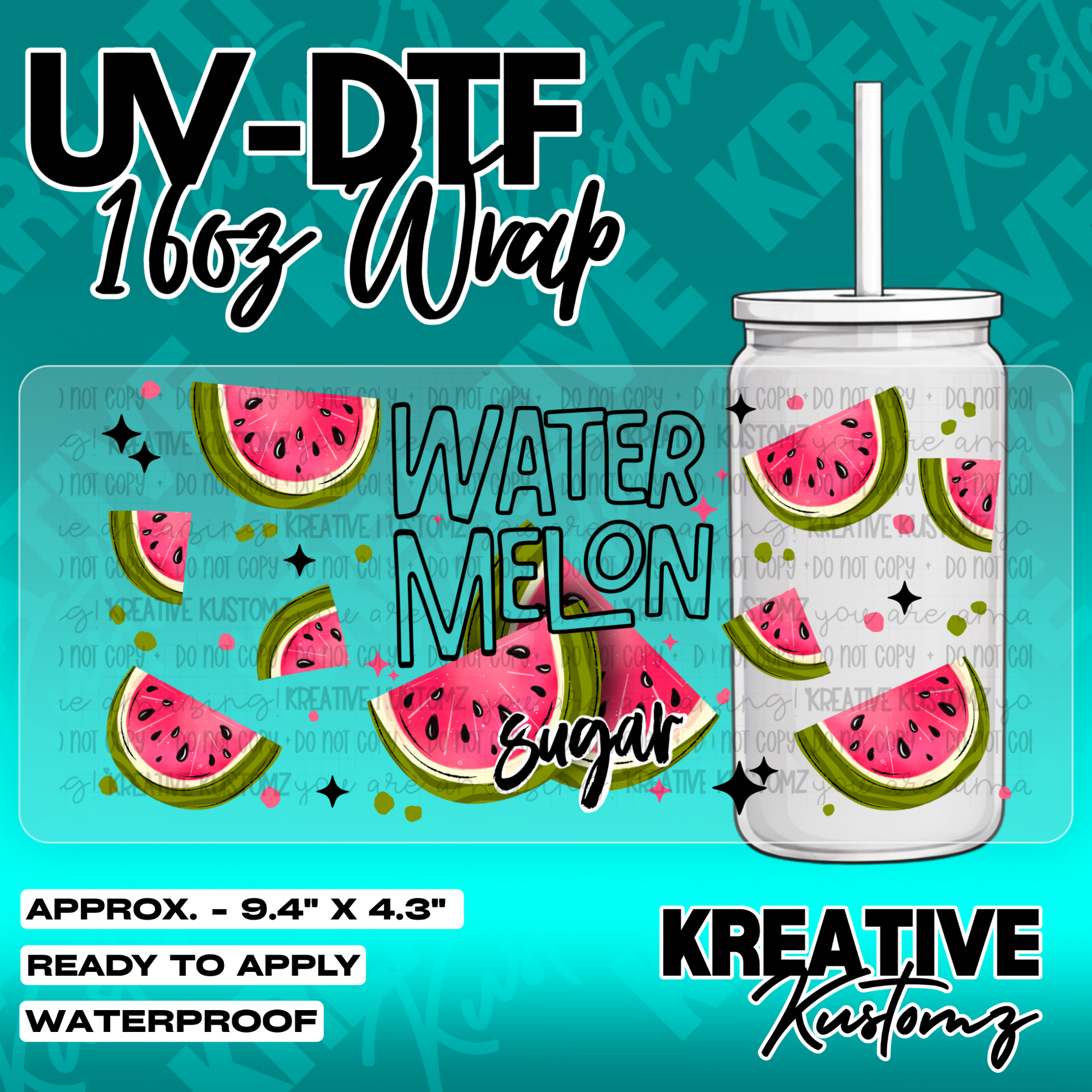 5458 | UV DTF Cup Wrap for 16oz Libbey Glass