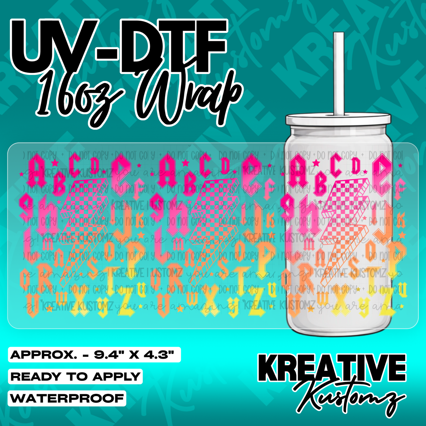 5462 | UV DTF Cup Wrap for 16oz Libbey Glass