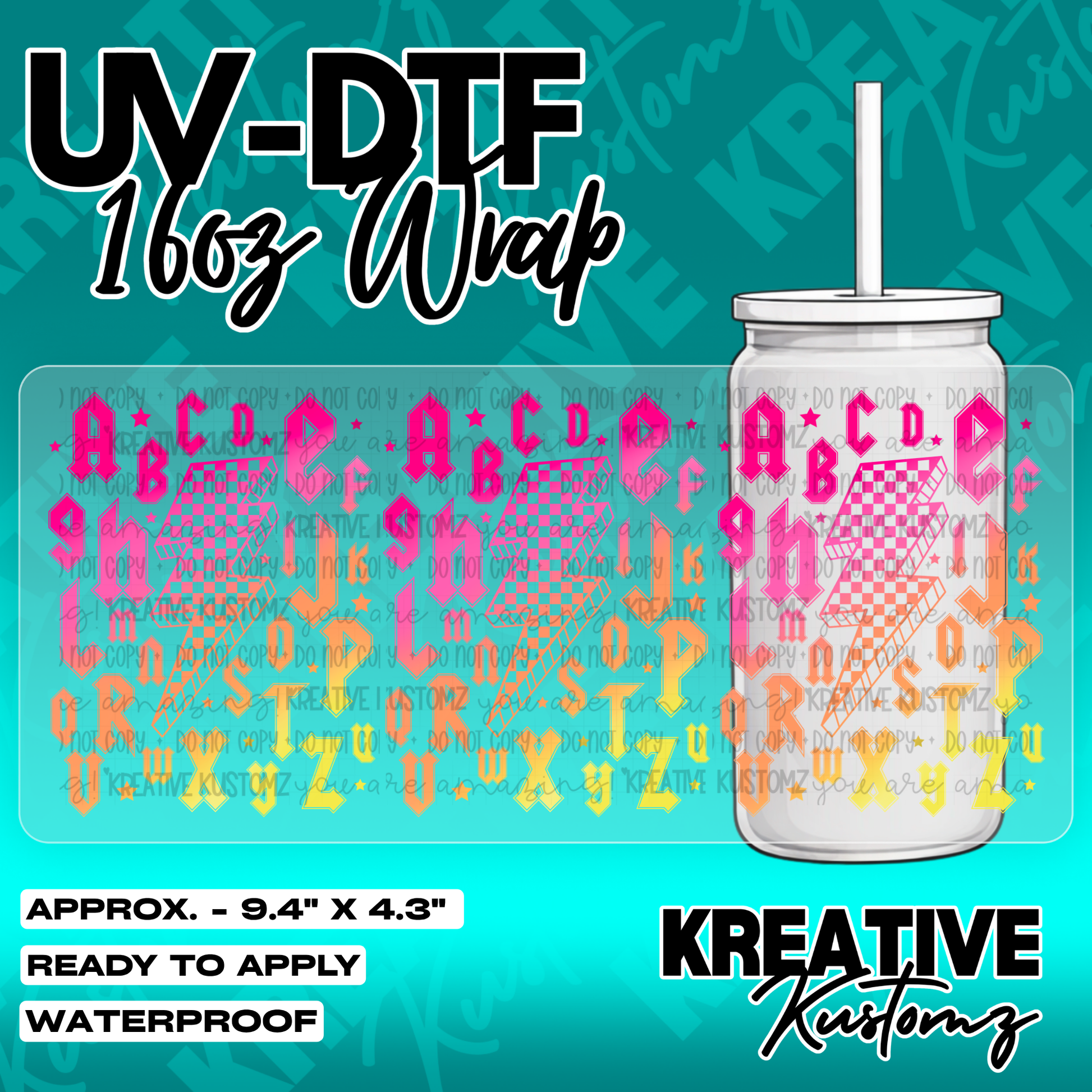 5462 | UV DTF Cup Wrap for 16oz Libbey Glass