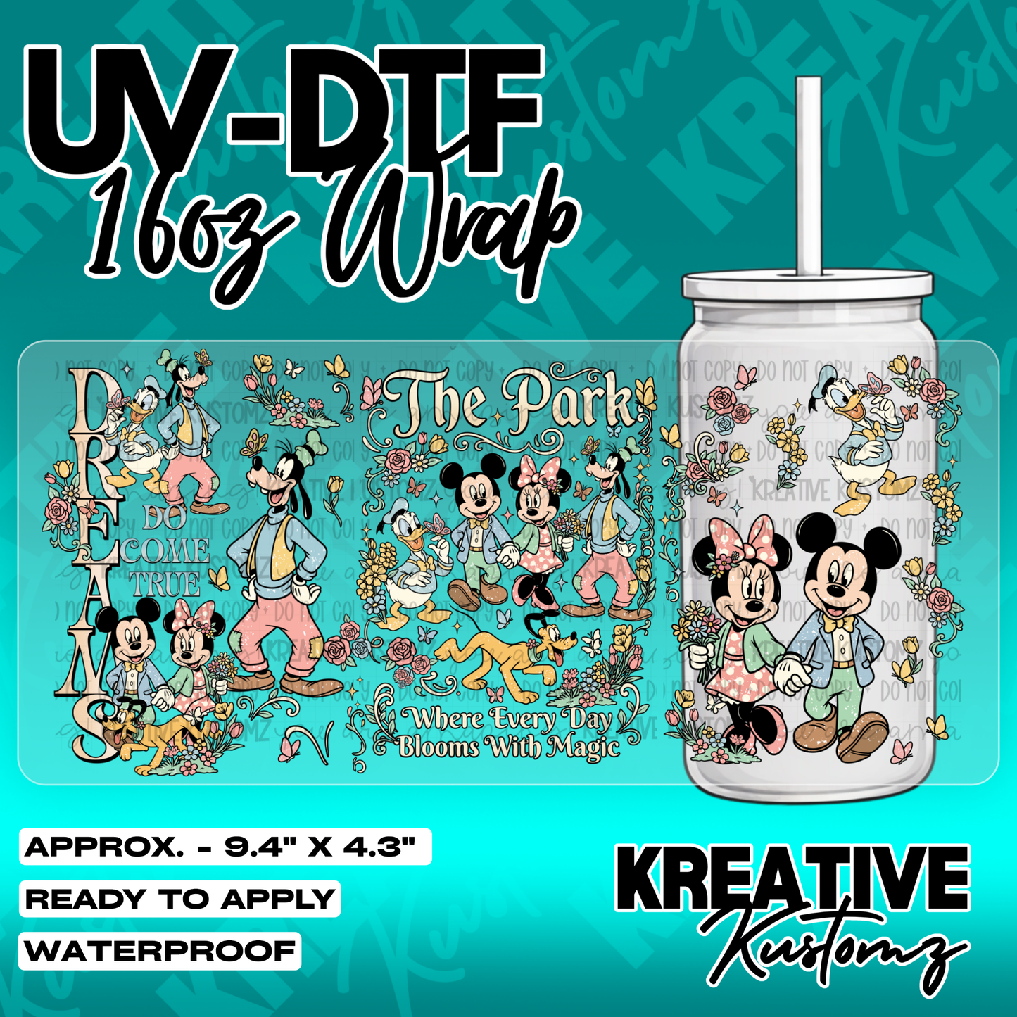 5465 | UV DTF Cup Wrap for 16oz Libbey Glass