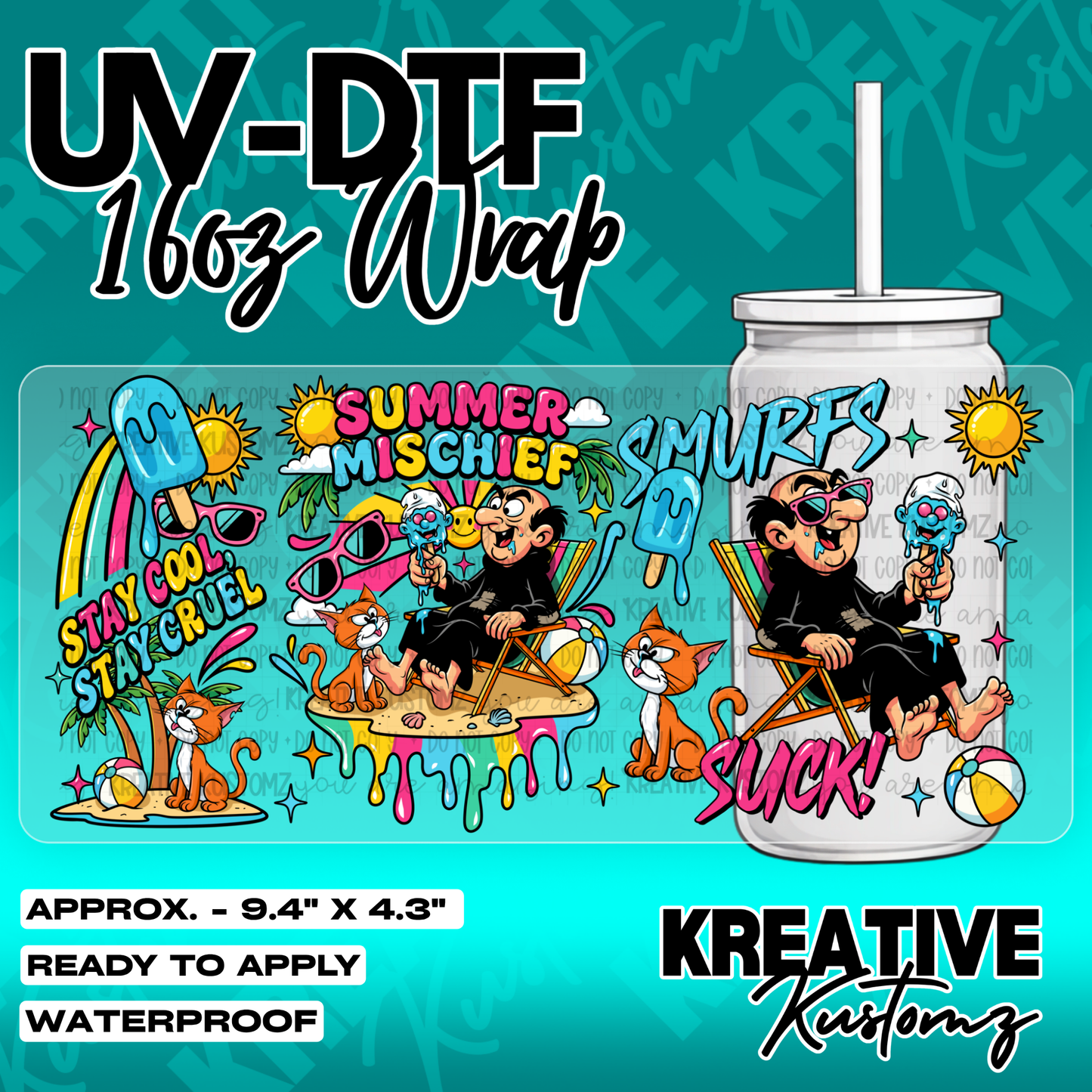 5466 | UV DTF Cup Wrap for 16oz Libbey Glass
