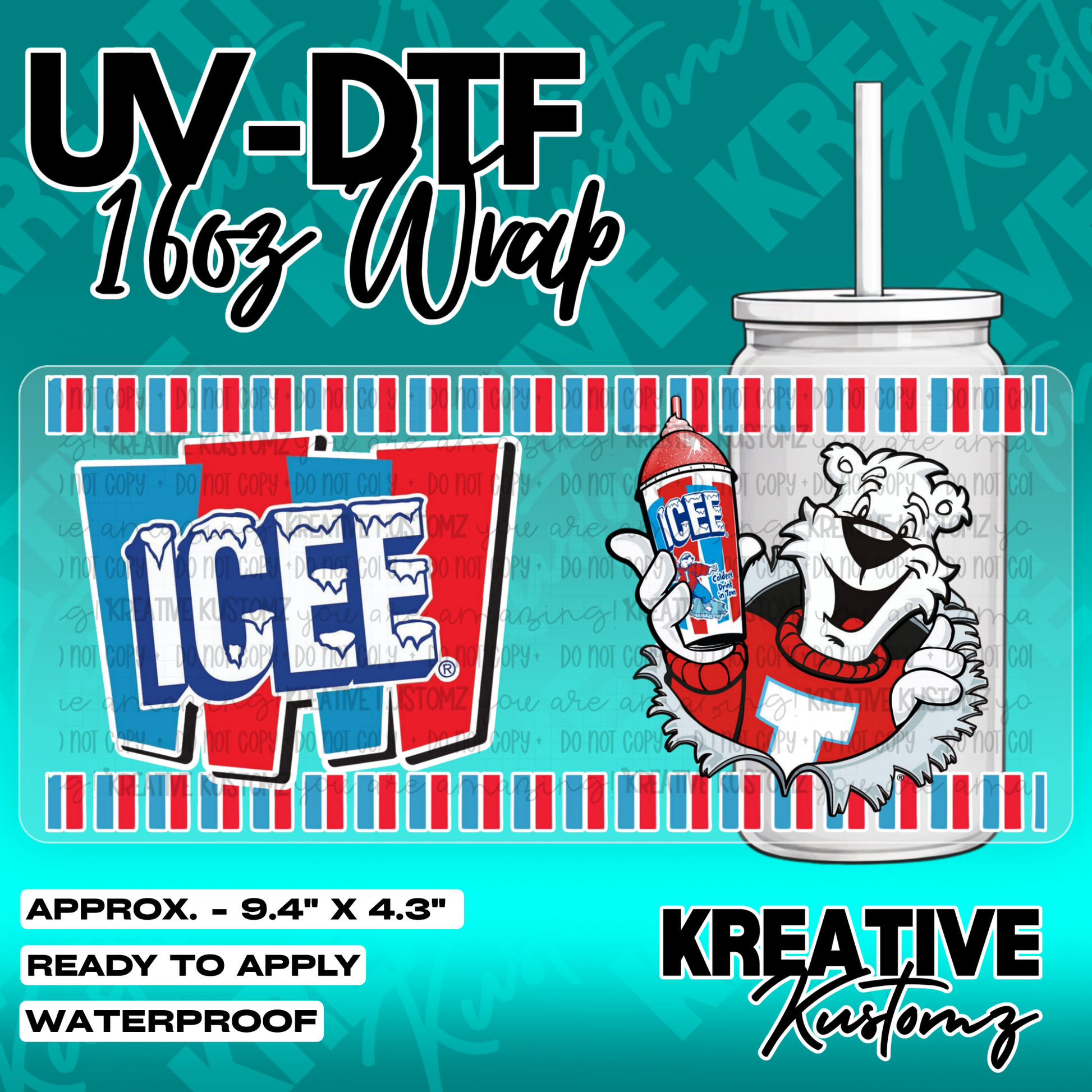 5467 | UV DTF Cup Wrap for 16oz Libbey Glass