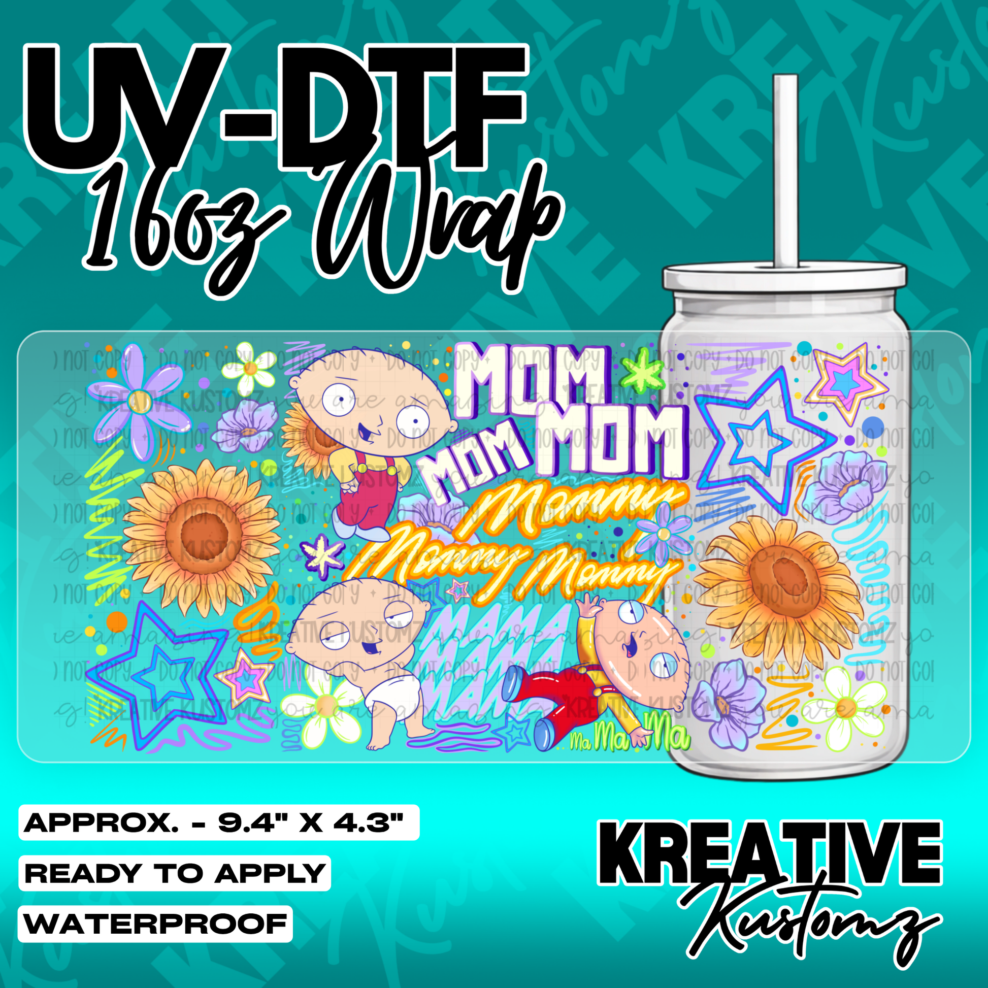 5471 | UV DTF Cup Wrap for 16oz Libbey Glass
