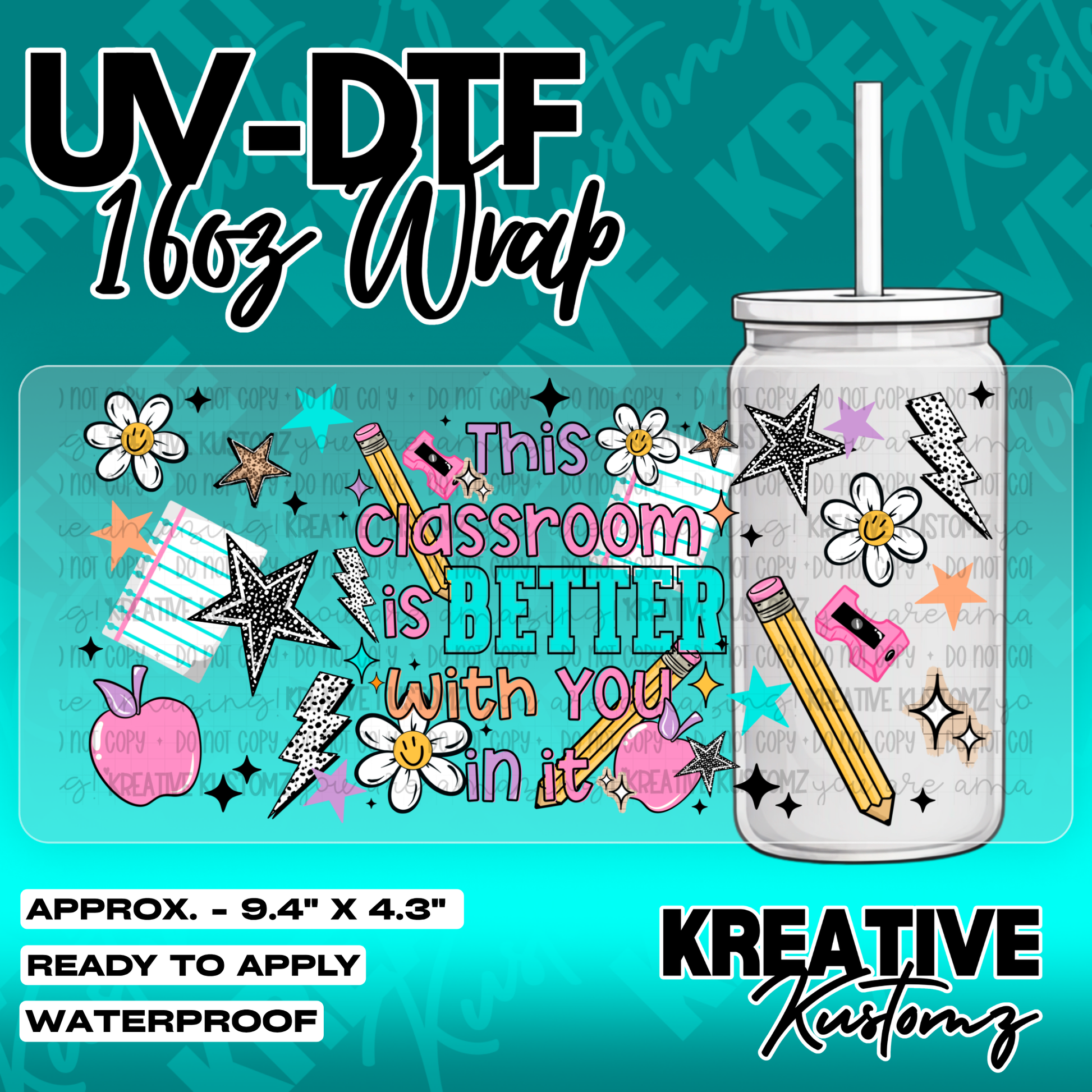 5472 | UV DTF Cup Wrap for 16oz Libbey Glass