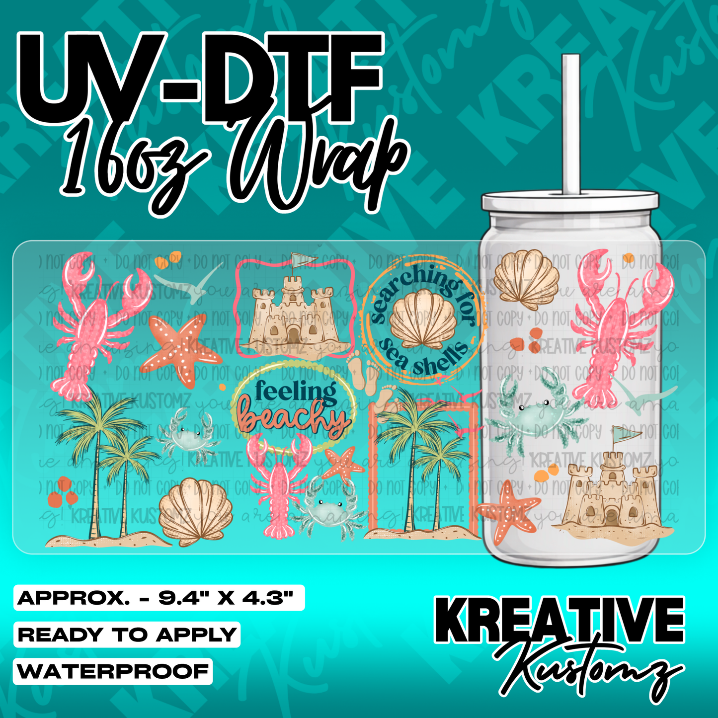 5486 | UV DTF Cup Wrap for 16oz Libbey Glass