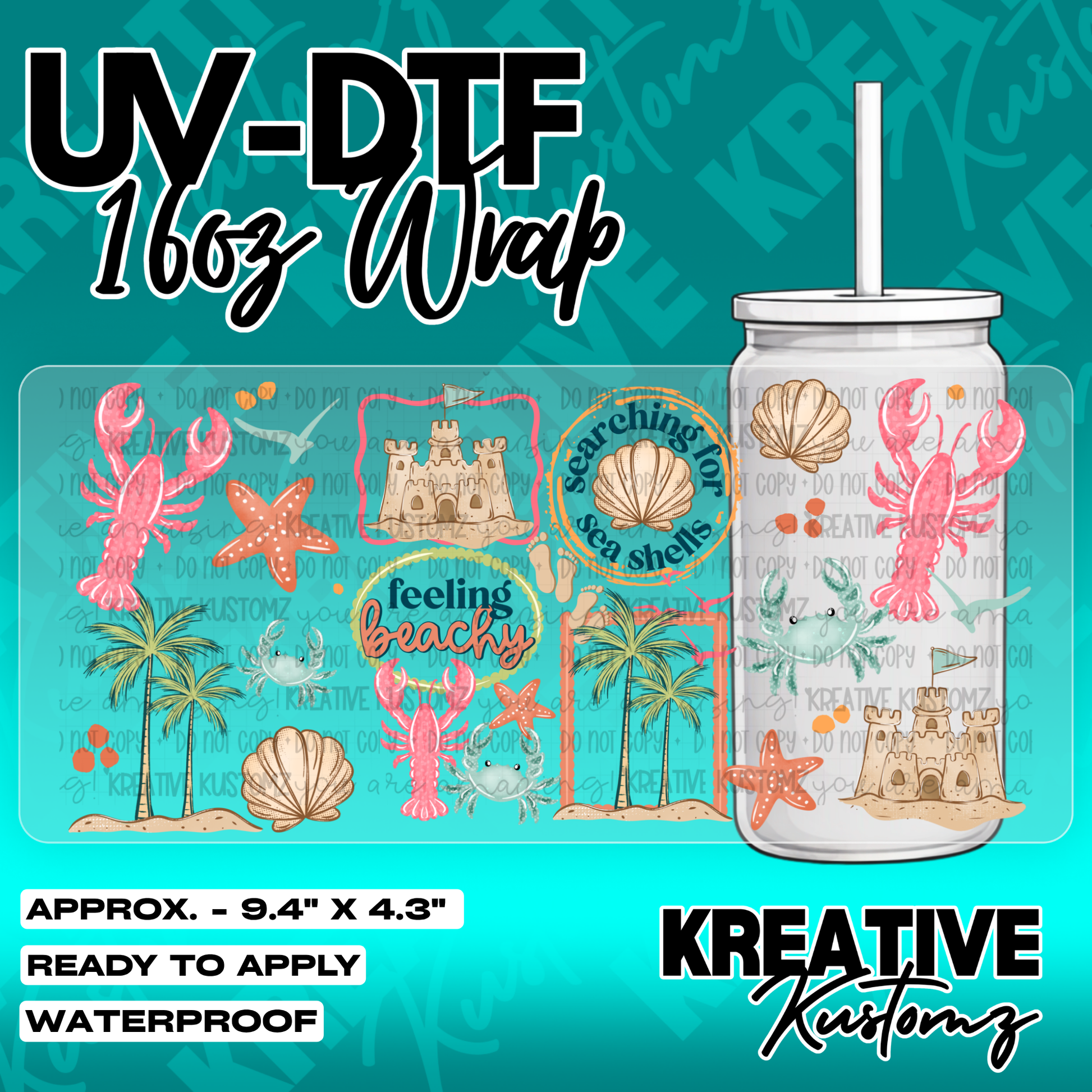5486 | UV DTF Cup Wrap for 16oz Libbey Glass