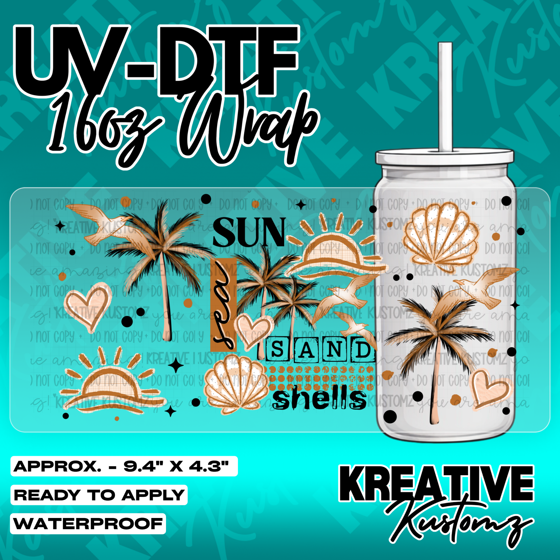 5489 | UV DTF Cup Wrap for 16oz Libbey Glass