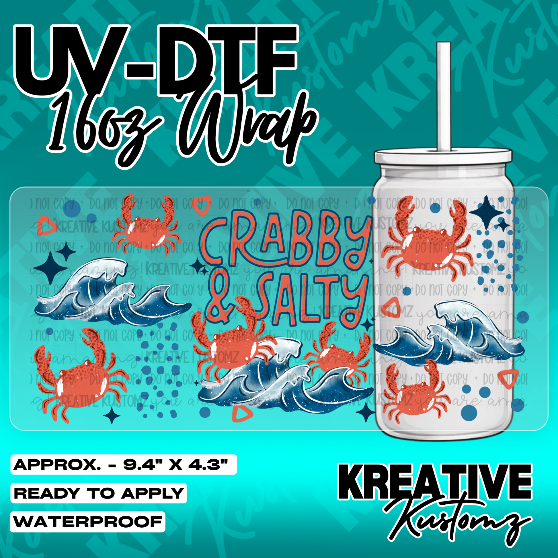 5490 | UV DTF Cup Wrap for 16oz Libbey Glass