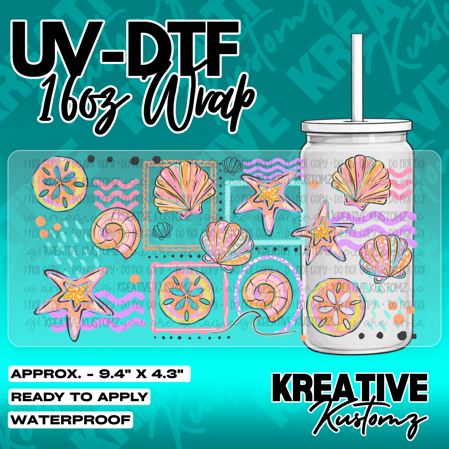 5491 | UV DTF Cup Wrap for 16oz Libbey Glass