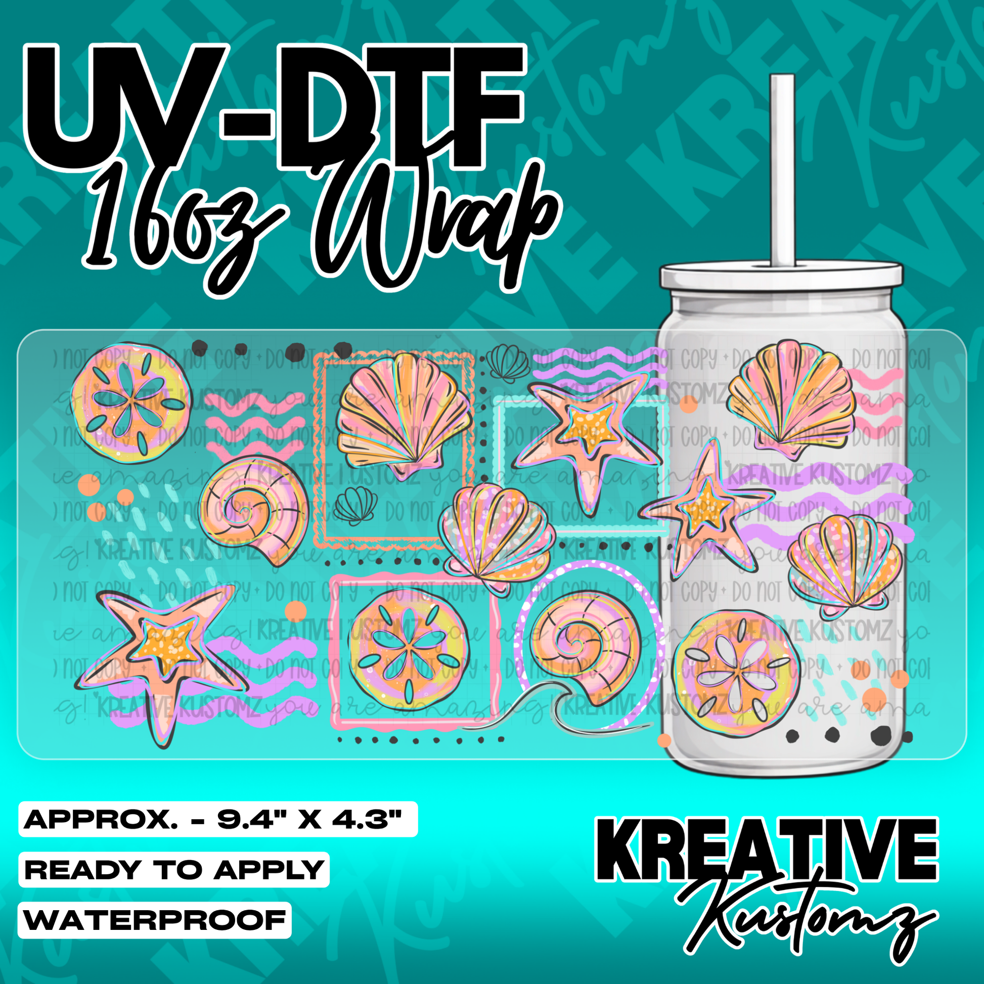 5491 | UV DTF Cup Wrap for 16oz Libbey Glass