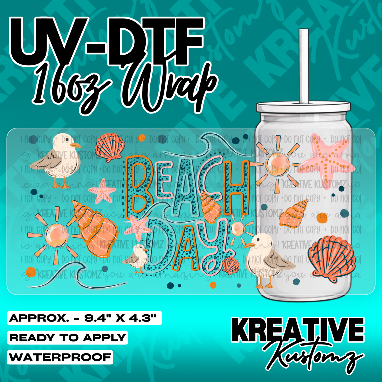 5495 | UV DTF Cup Wrap for 16oz Libbey Glass