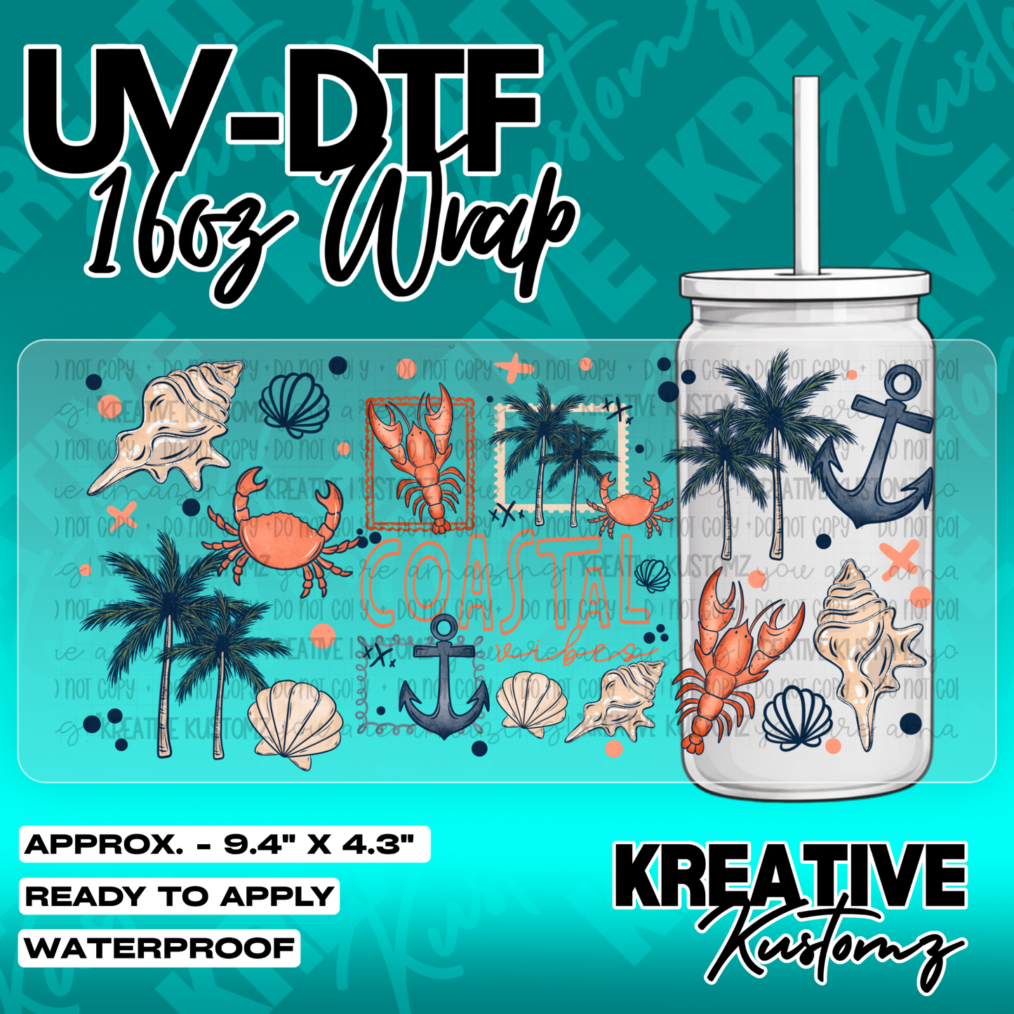 5500 | UV DTF Cup Wrap for 16oz Libbey Glass