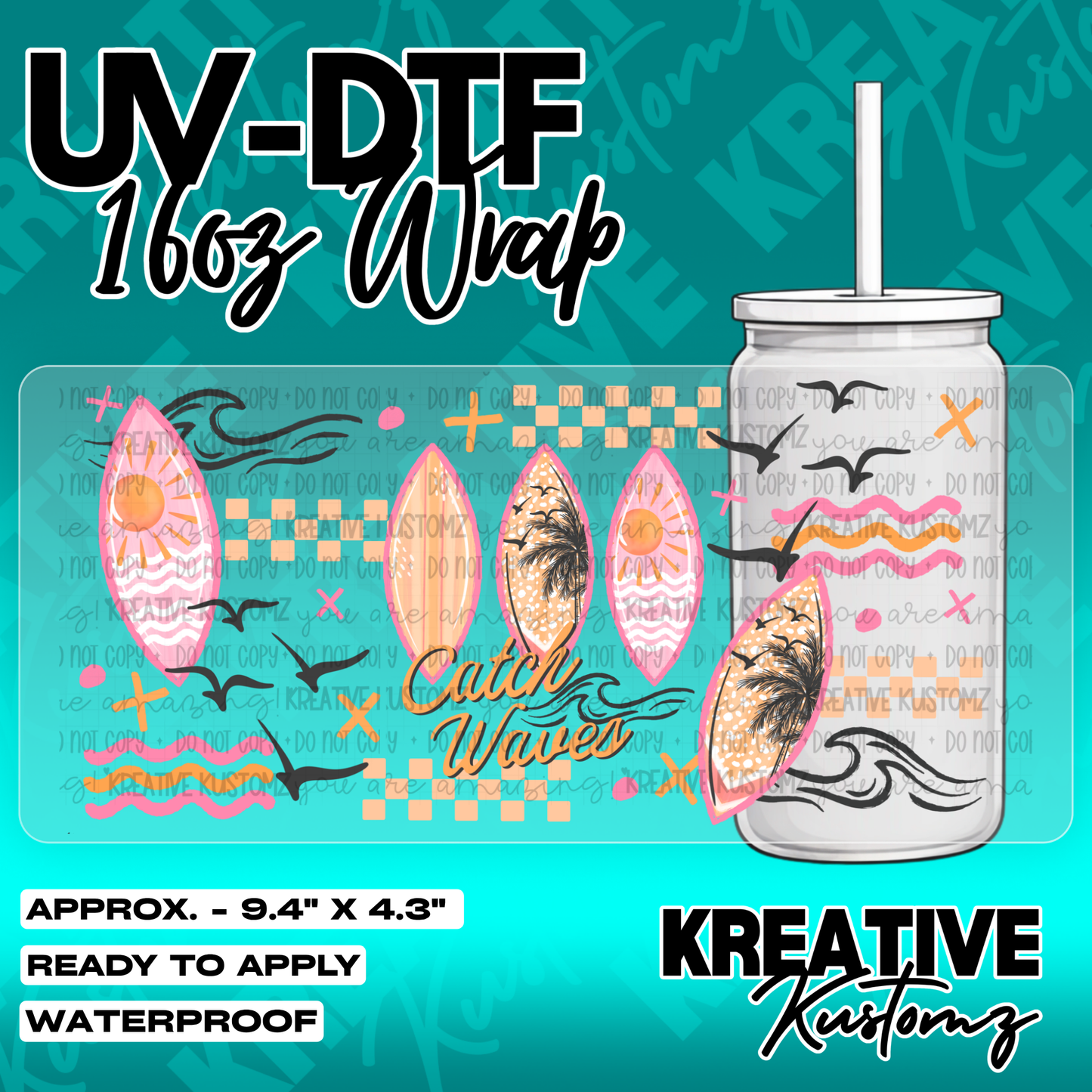5502 | UV DTF Cup Wrap for 16oz Libbey Glass