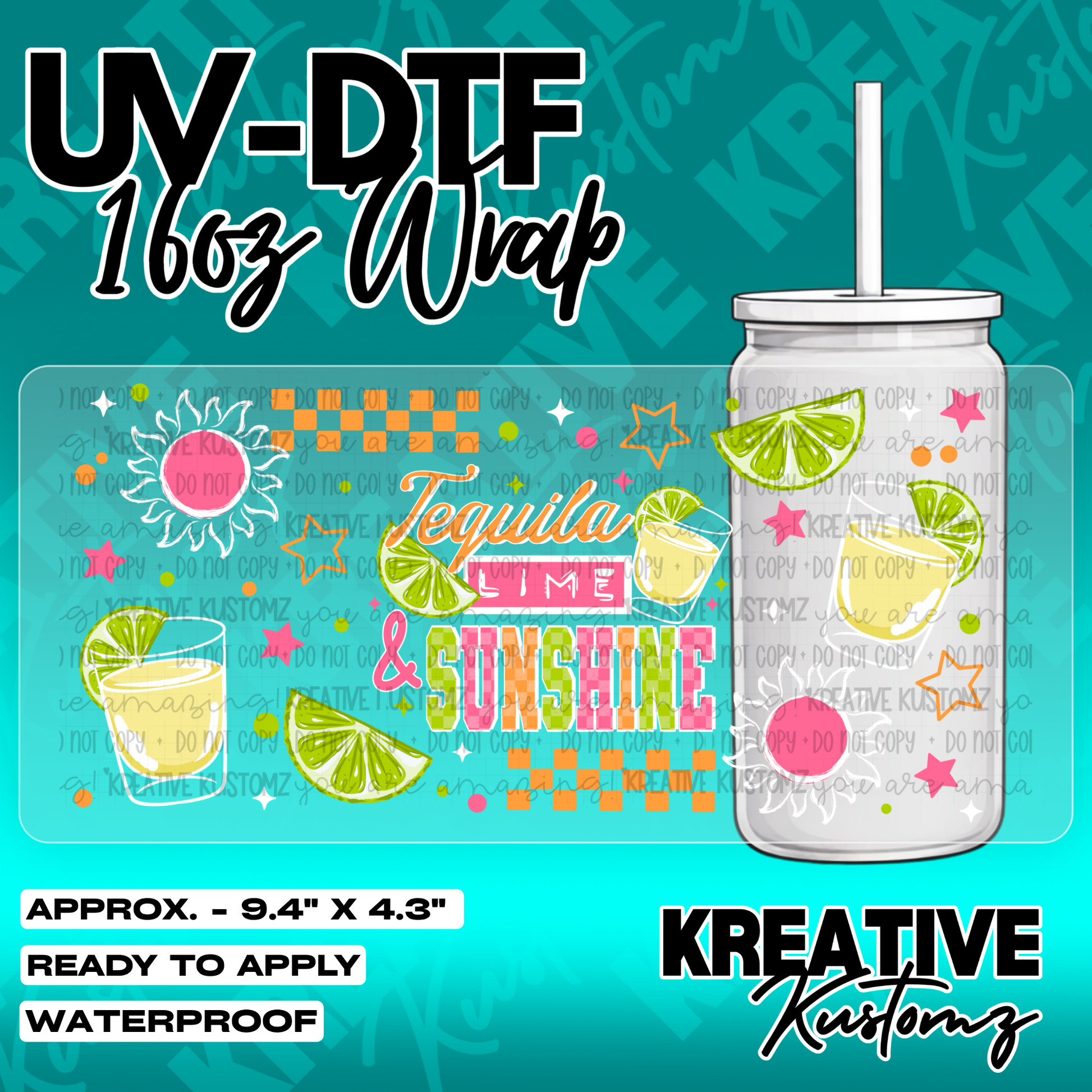 5508 | UV DTF Cup Wrap for 16oz Libbey Glass