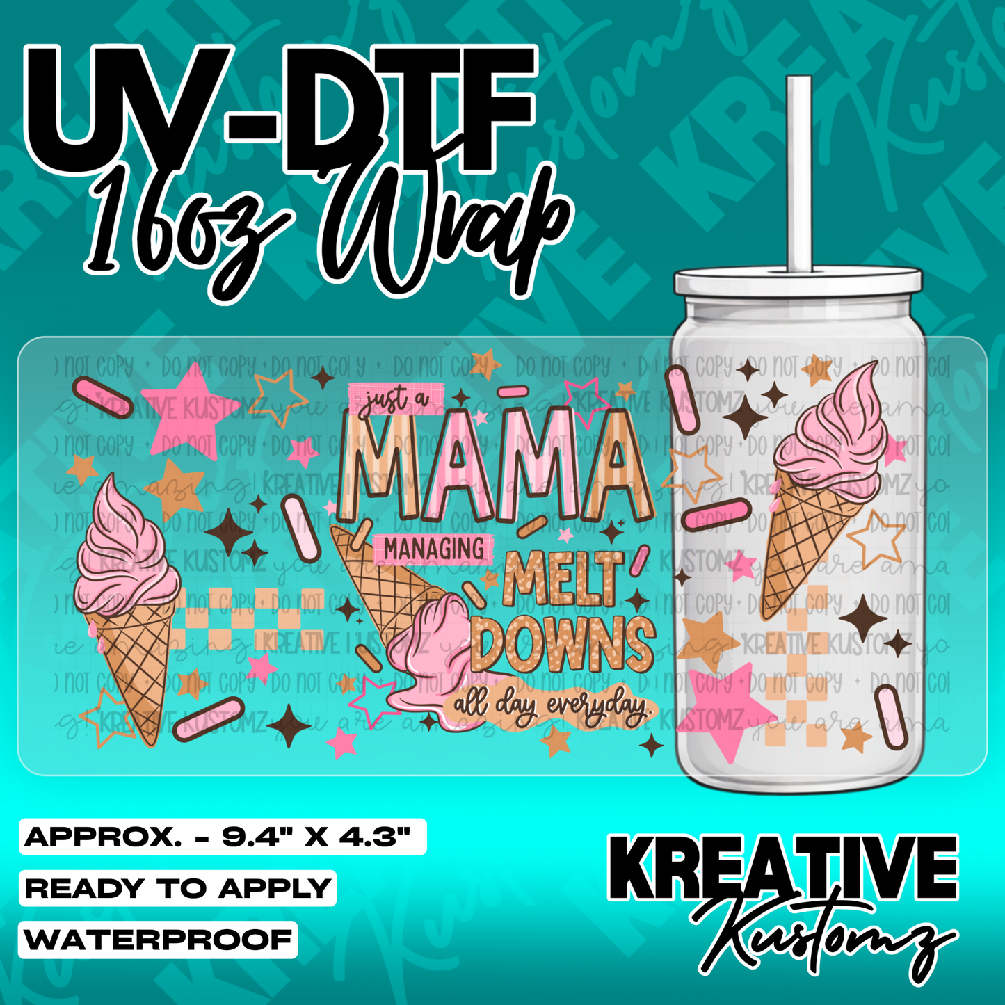 5509 | UV DTF Cup Wrap for 16oz Libbey Glass