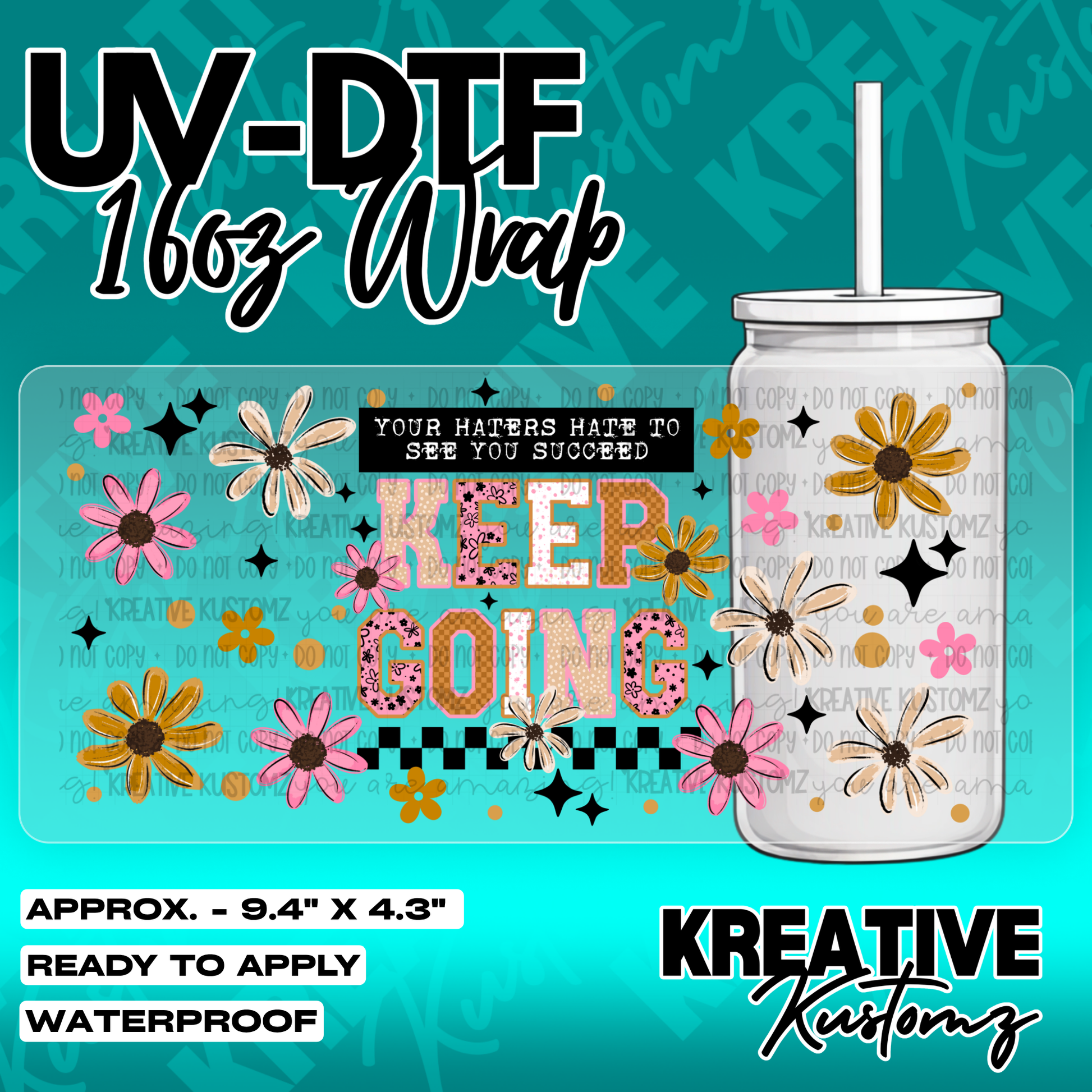 5514 | UV DTF Cup Wrap for 16oz Libbey Glass