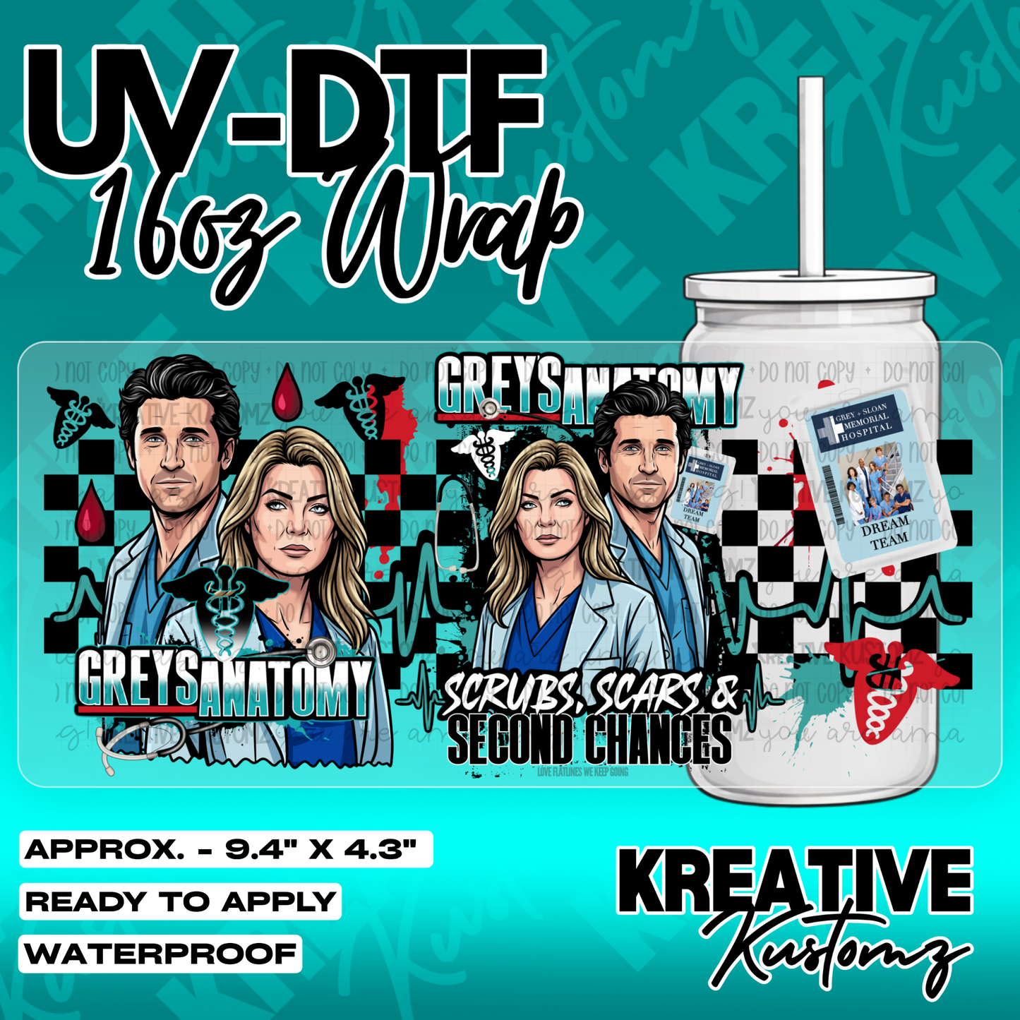 5537 | UV DTF Cup Wrap for 16oz Libbey Glass