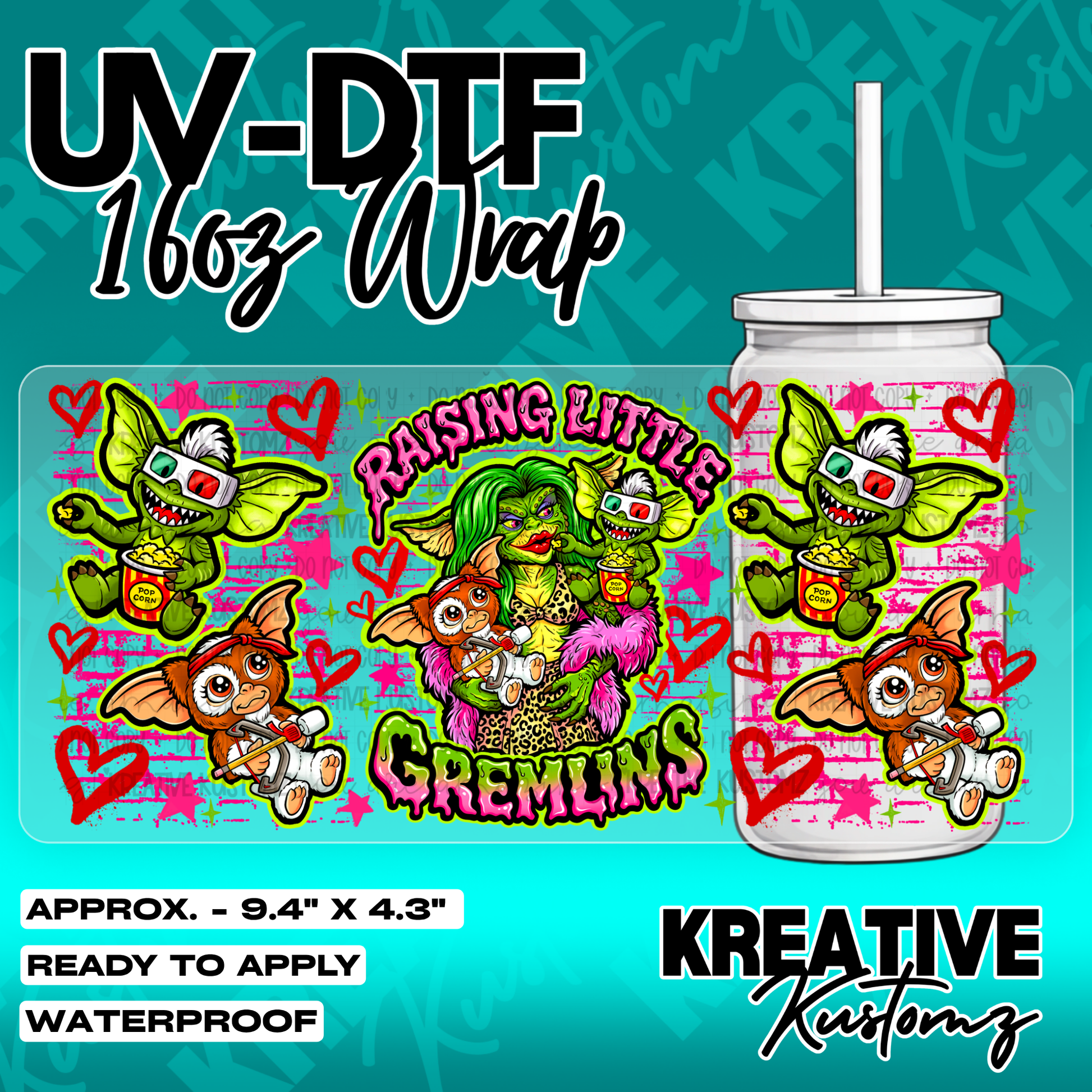 5545 | UV DTF Cup Wrap for 16oz Libbey Glass