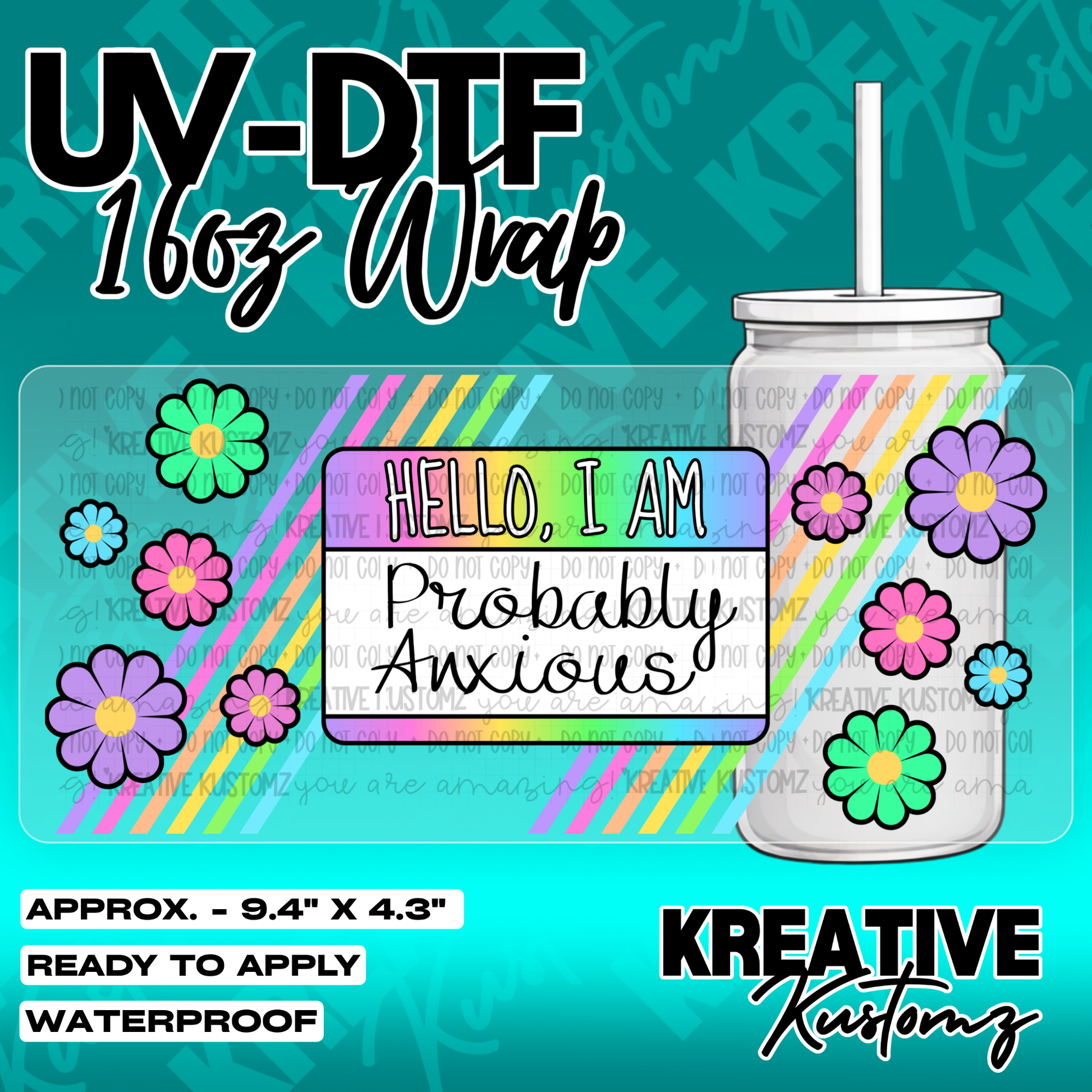 5553 | UV DTF Cup Wrap for 16oz Libbey Glass