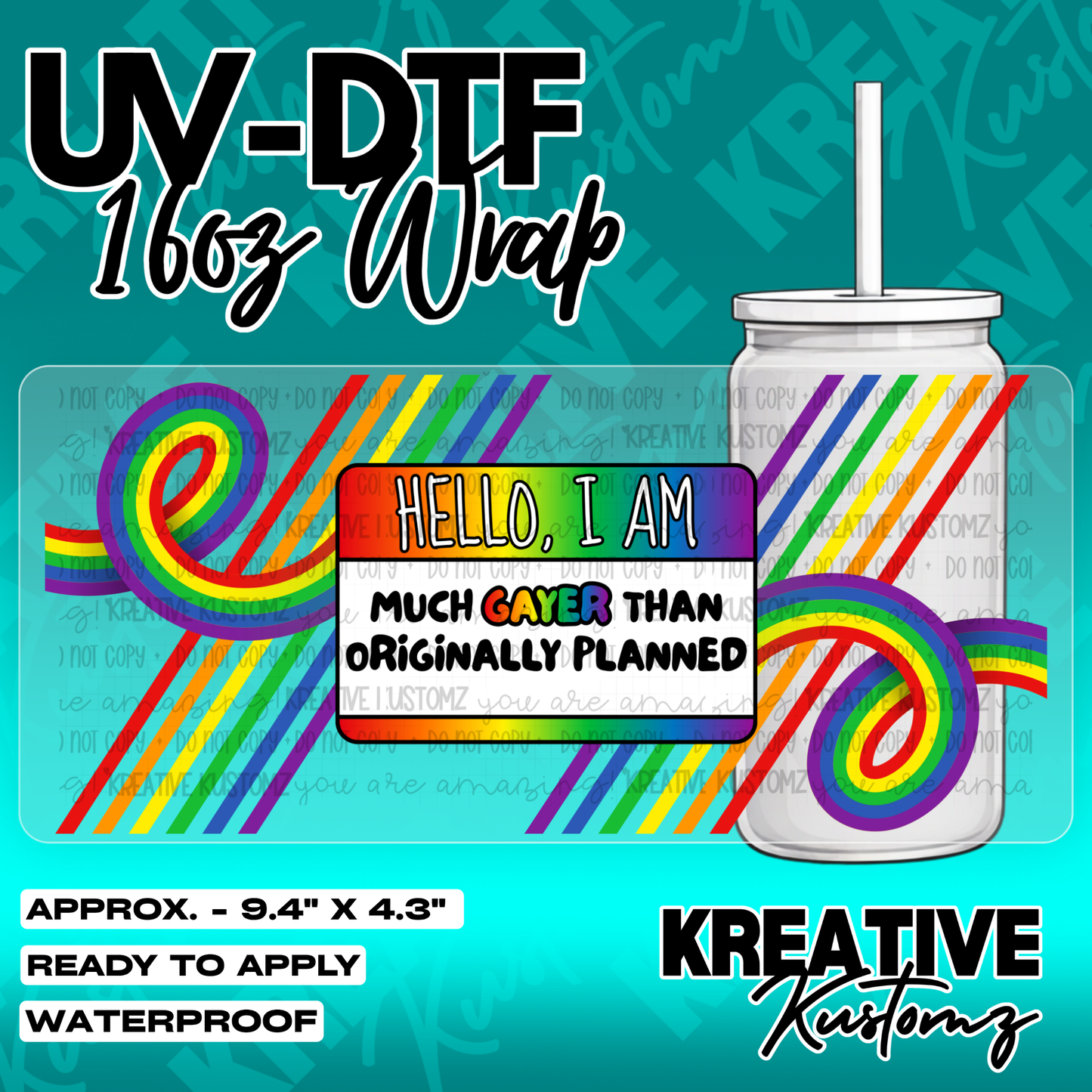 5555 | UV DTF Cup Wrap for 16oz Libbey Glass