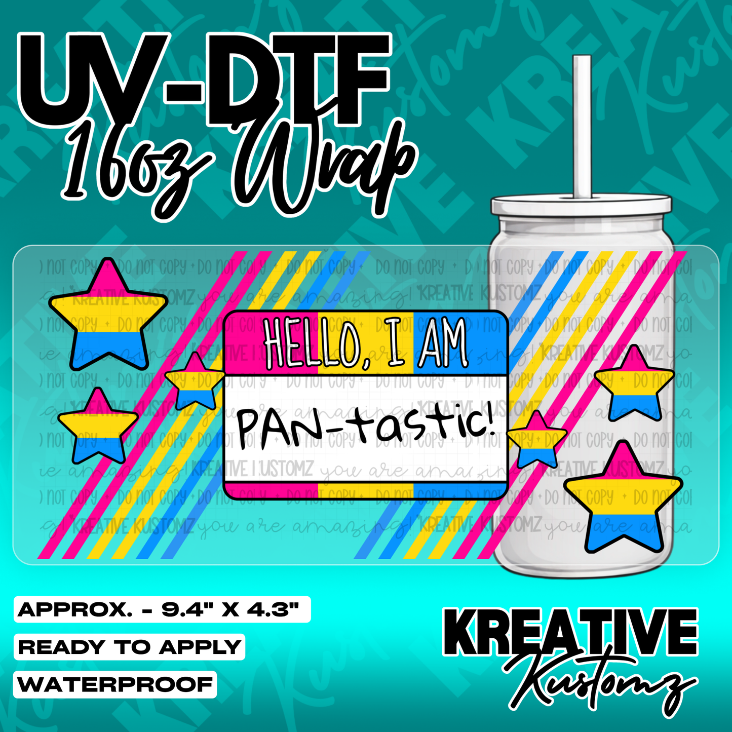 5558 | UV DTF Cup Wrap for 16oz Libbey Glass