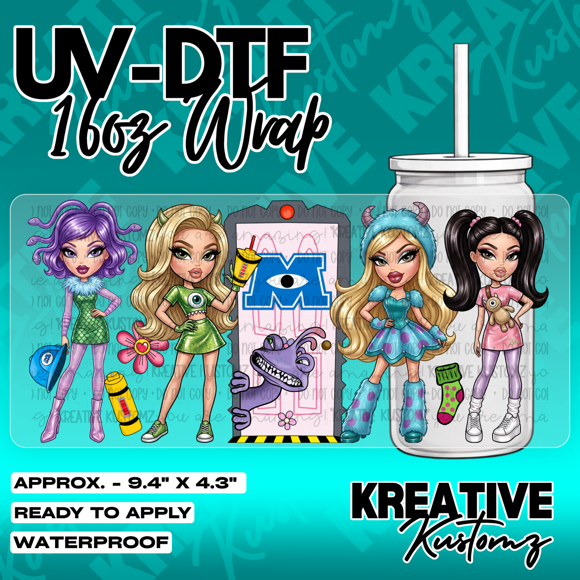 5563 | UV DTF Cup Wrap for 16oz Libbey Glass