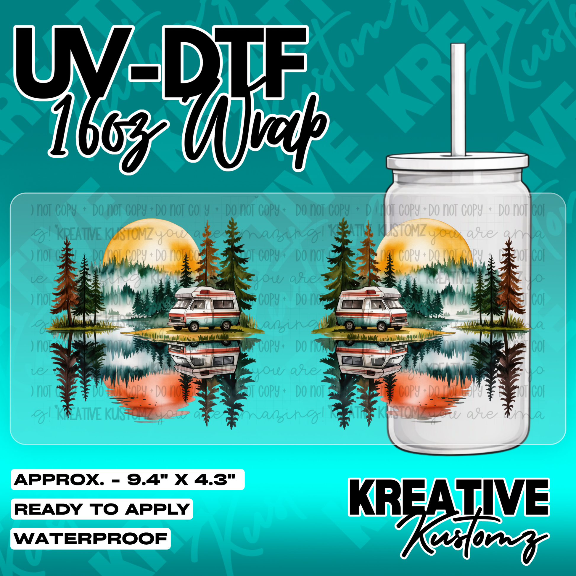 5573 | UV DTF Cup Wrap for 16oz Libbey Glass