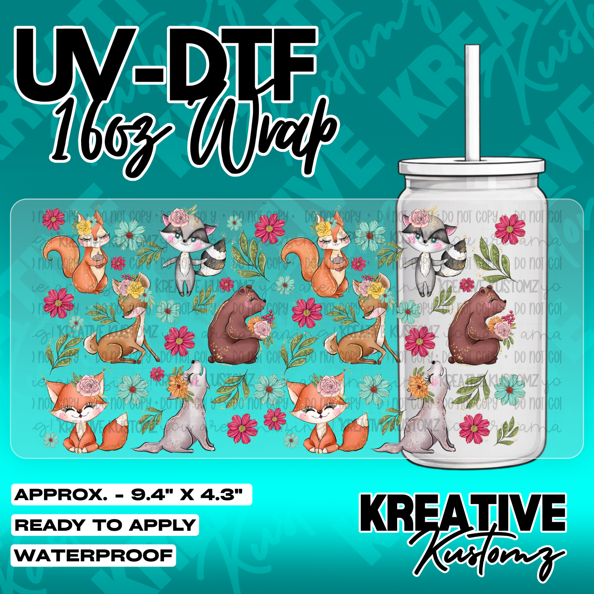 5579 | UV DTF Cup Wrap for 16oz Libbey Glass