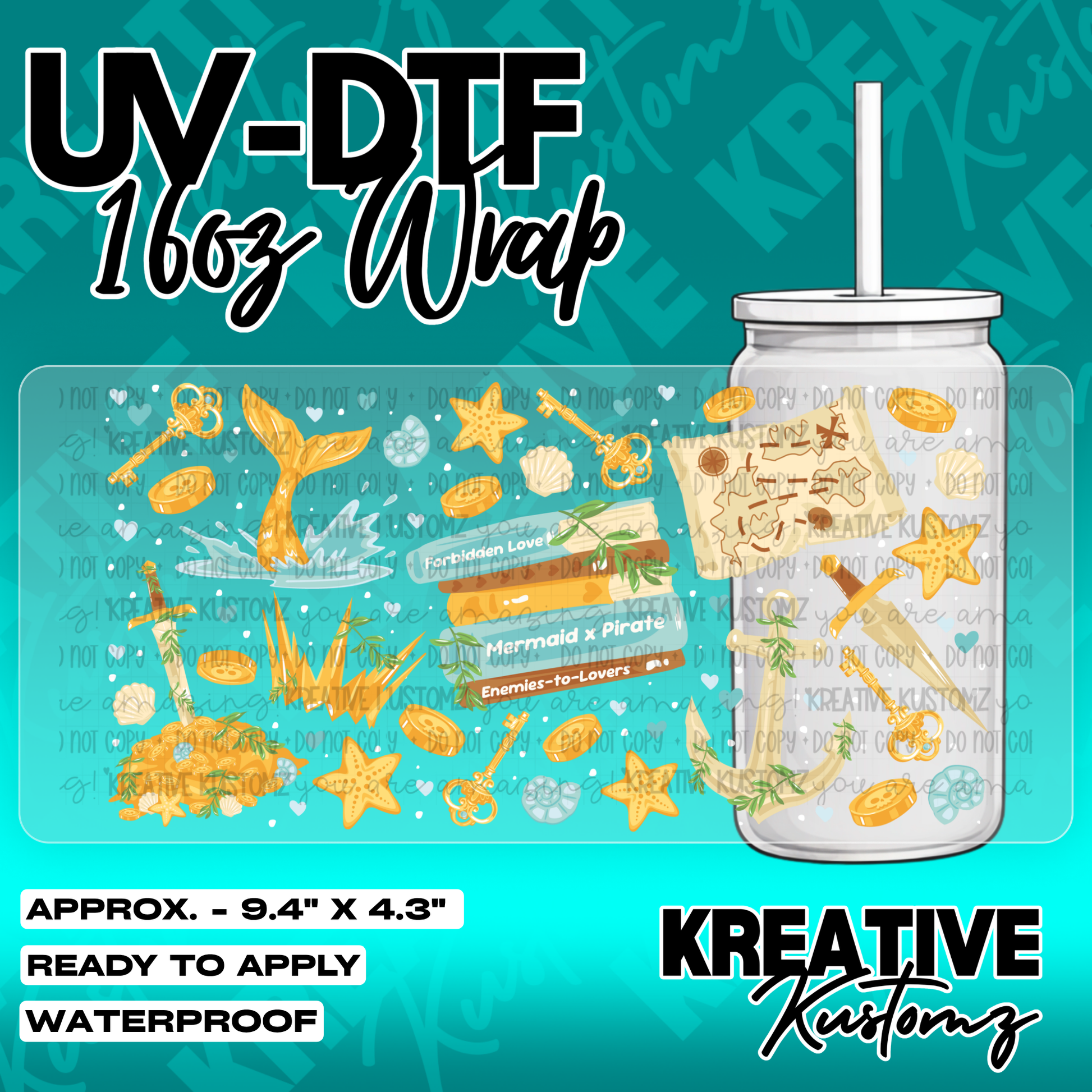 5582 | UV DTF Cup Wrap for 16oz Libbey Glass