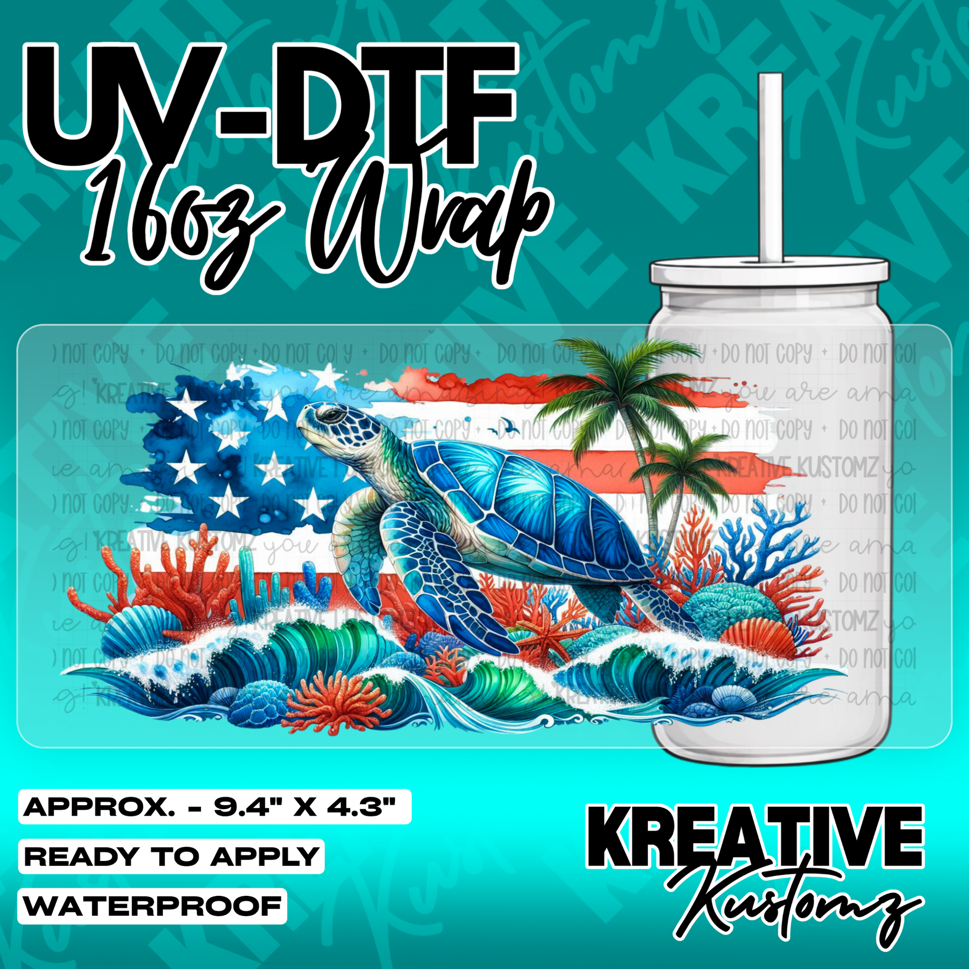 5589 | UV DTF Cup Wrap for 16oz Libbey Glass