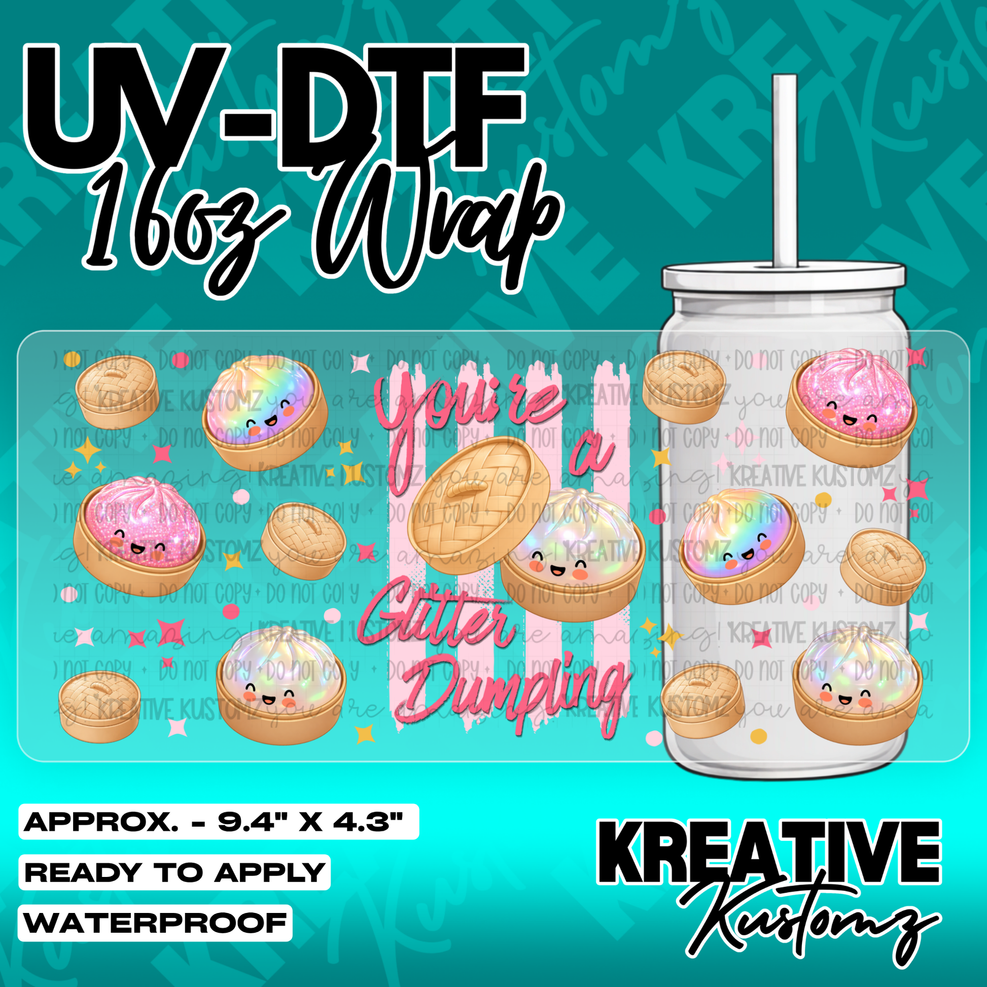 5609 | UV DTF Cup Wrap for 16oz Libbey Glass