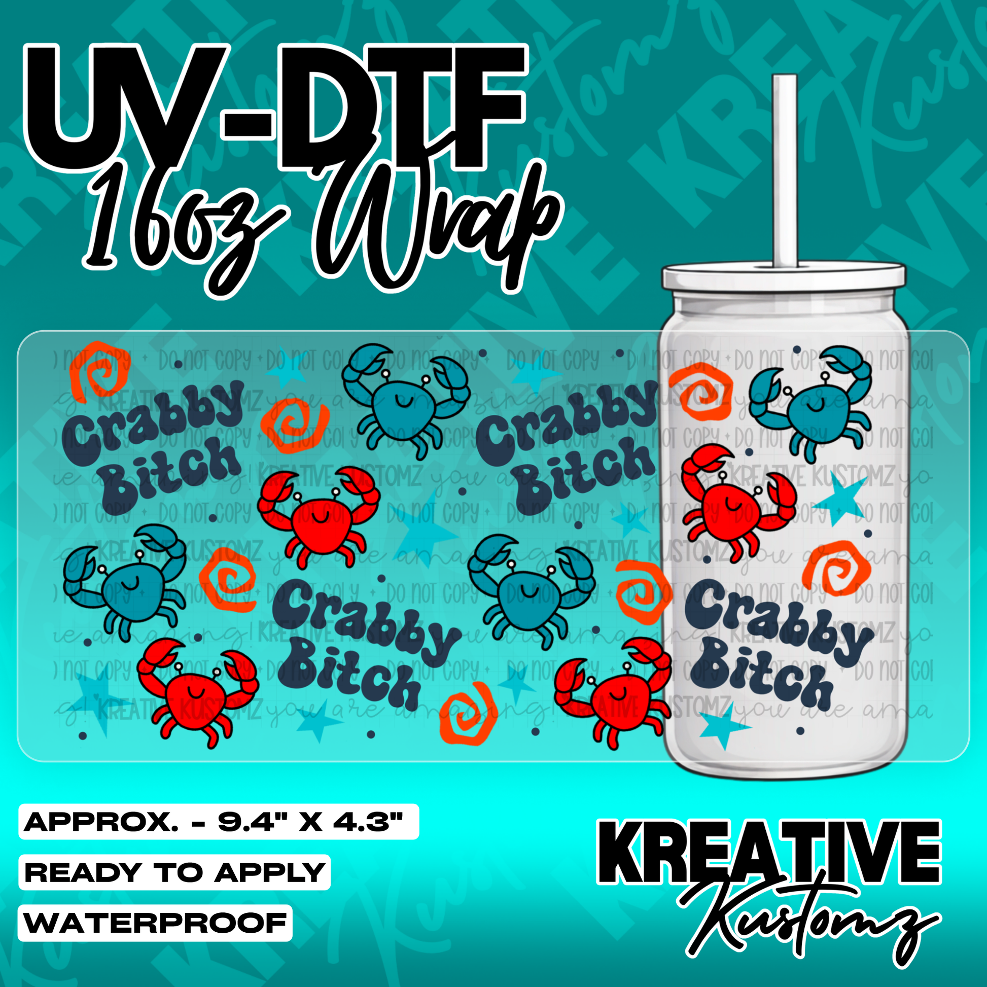 5611 | UV DTF Cup Wrap for 16oz Libbey Glass