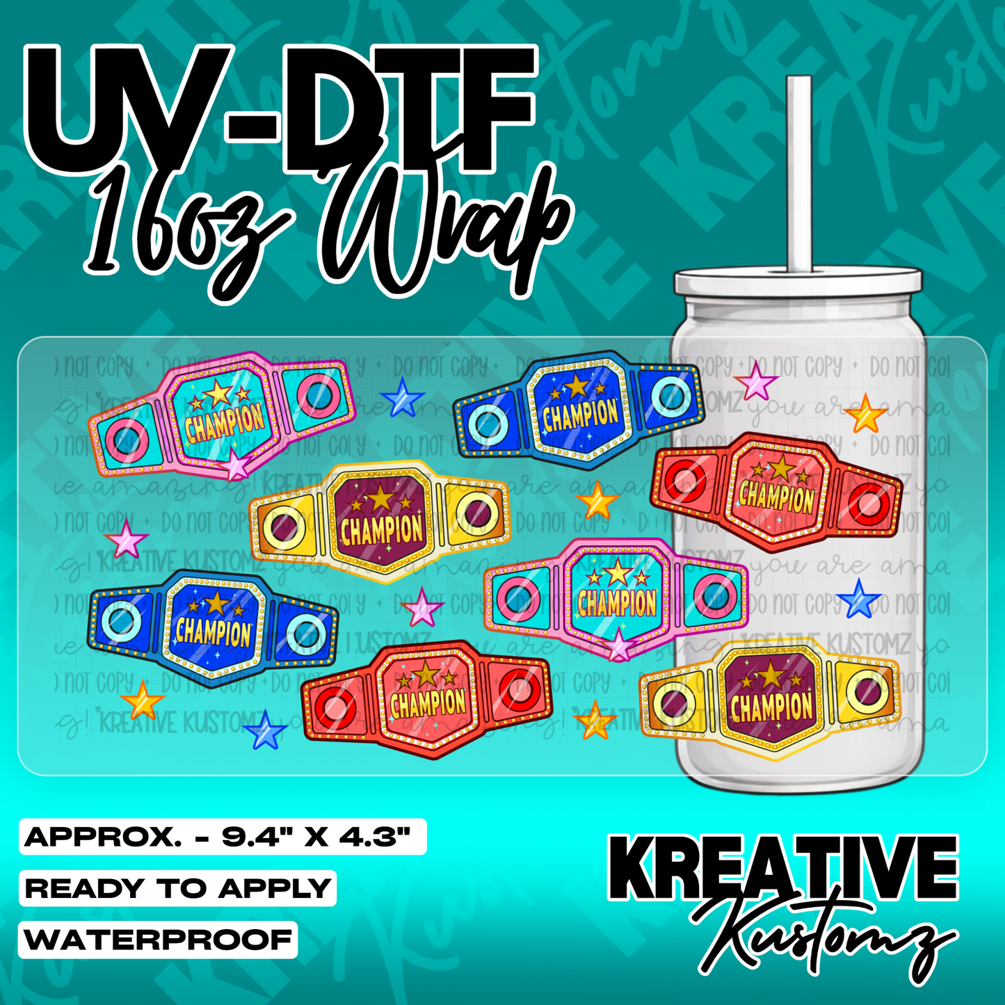 5624 | UV DTF Cup Wrap for 16oz Libbey Glass