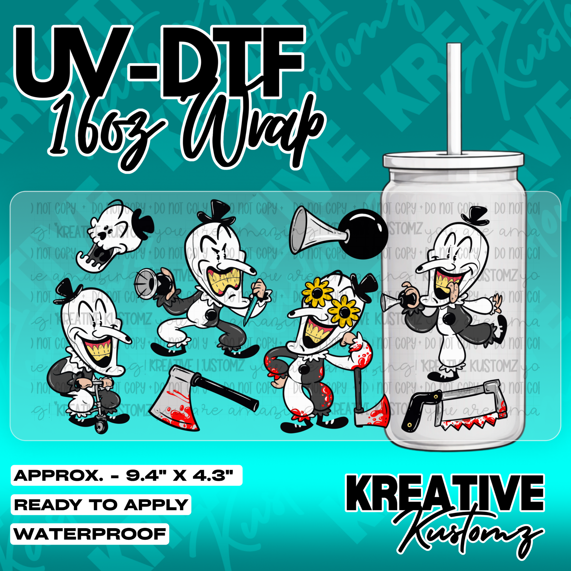 5633 | UV DTF Cup Wrap for 16oz Libbey Glass
