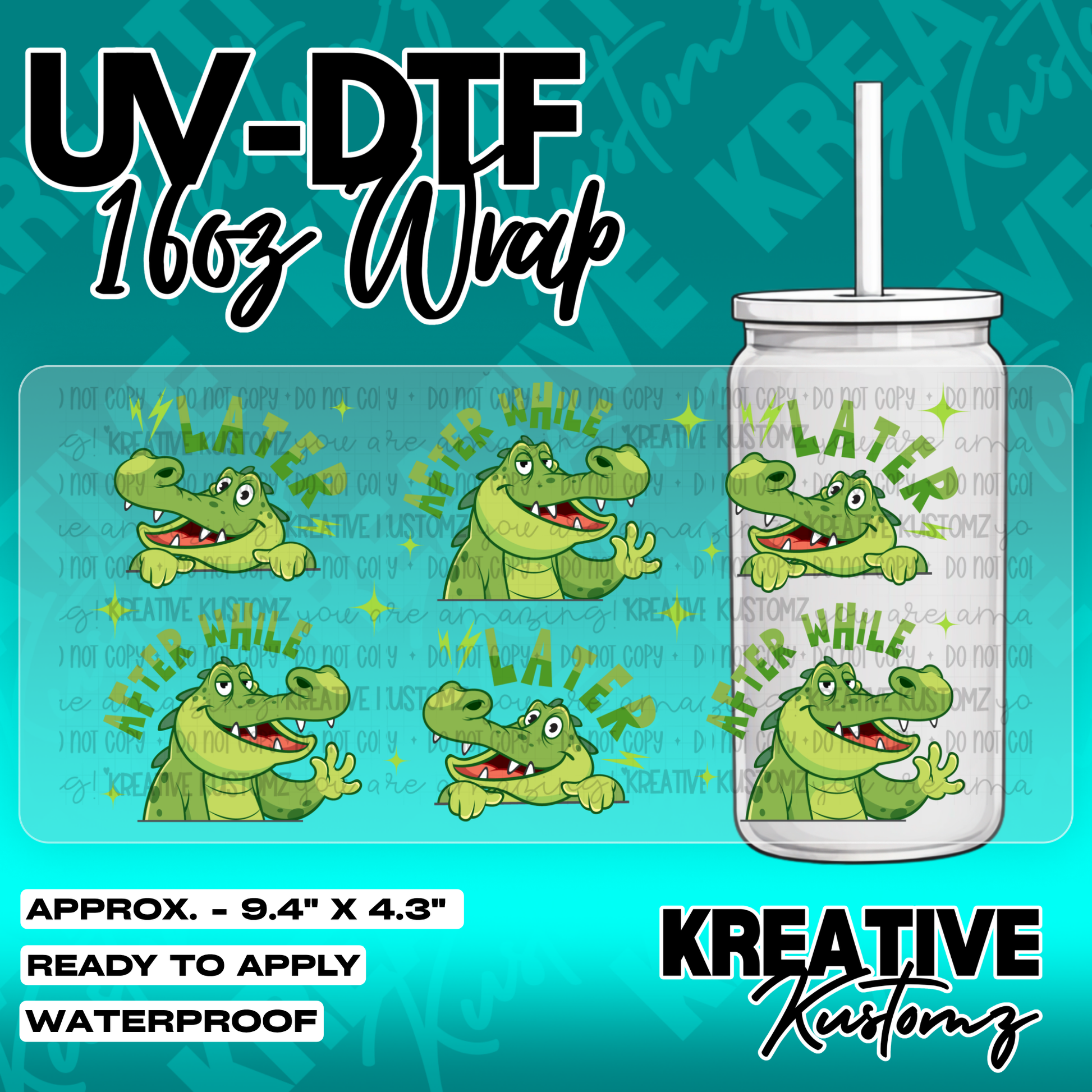 5634 | UV DTF Cup Wrap for 16oz Libbey Glass