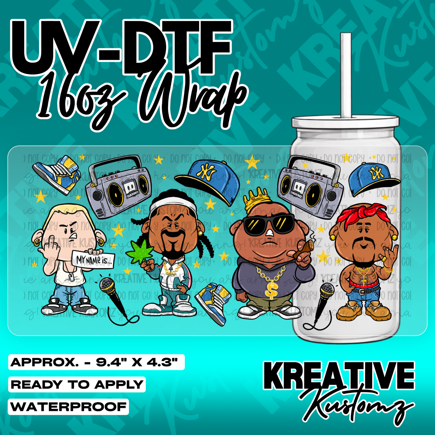 5643 | UV DTF Cup Wrap for 16oz Libbey Glass