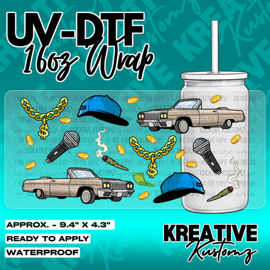 5644 | UV DTF Cup Wrap for 16oz Libbey Glass