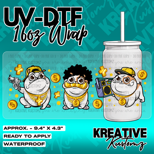5645 | UV DTF Cup Wrap for 16oz Libbey Glass