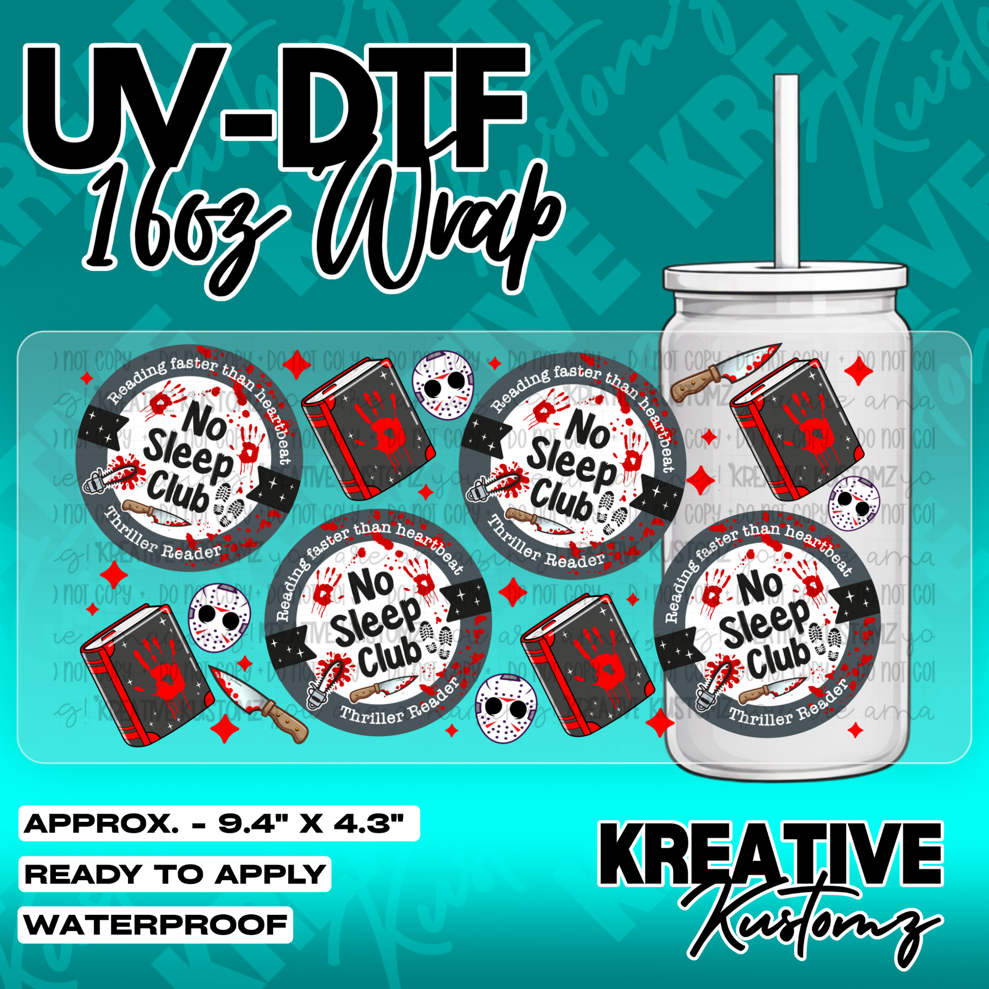 5651 | UV DTF Cup Wrap for 16oz Libbey Glass
