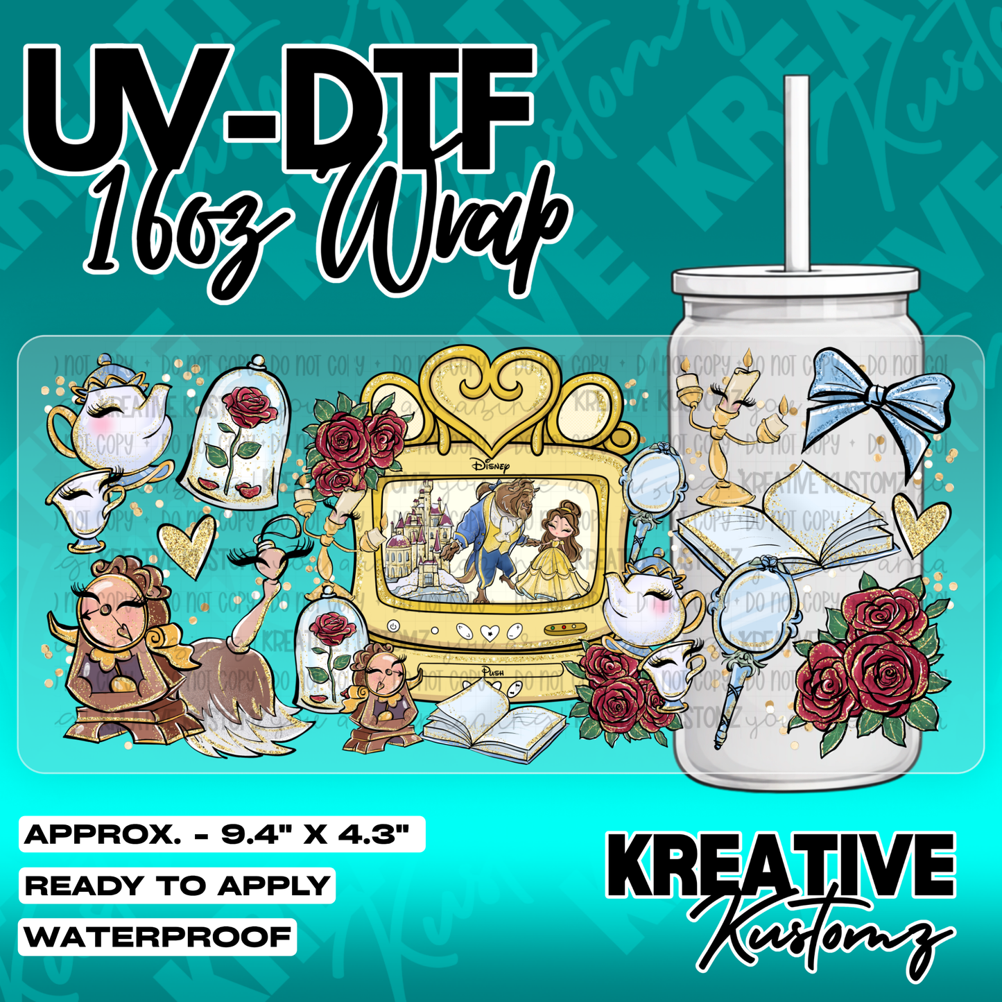 5657 | UV DTF Cup Wrap for 16oz Libbey Glass