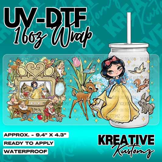 5664 | UV DTF Cup Wrap for 16oz Libbey Glass