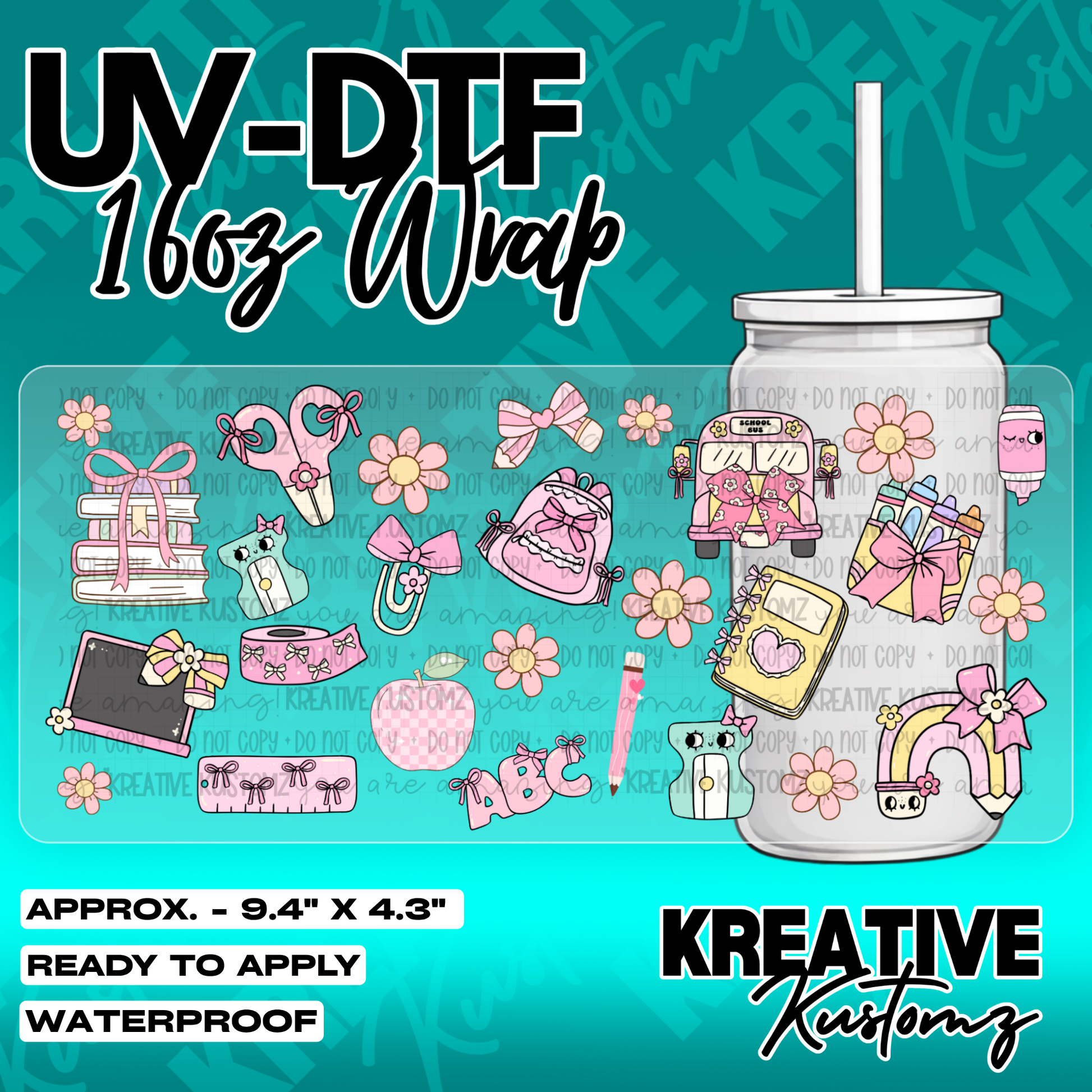 5666 | UV DTF Cup Wrap for 16oz Libbey Glass