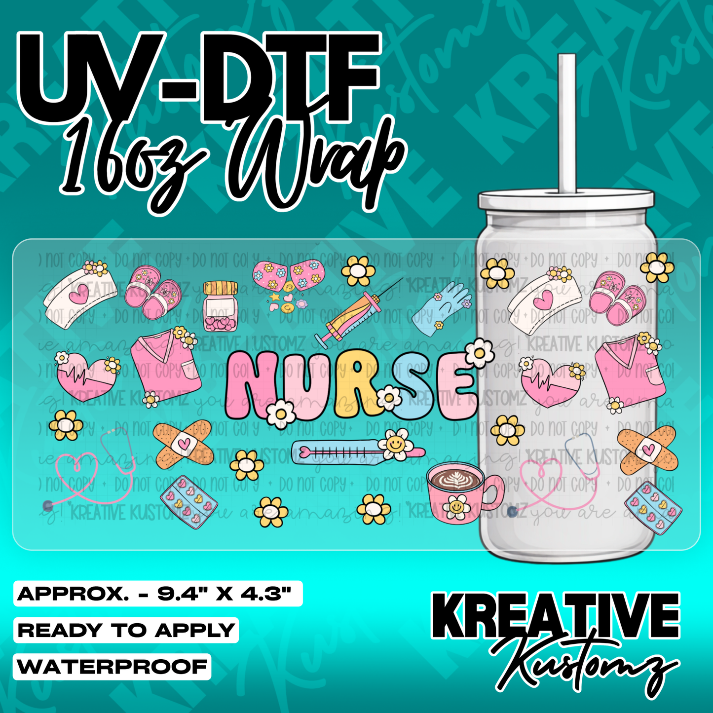 5669 | UV DTF Cup Wrap for 16oz Libbey Glass